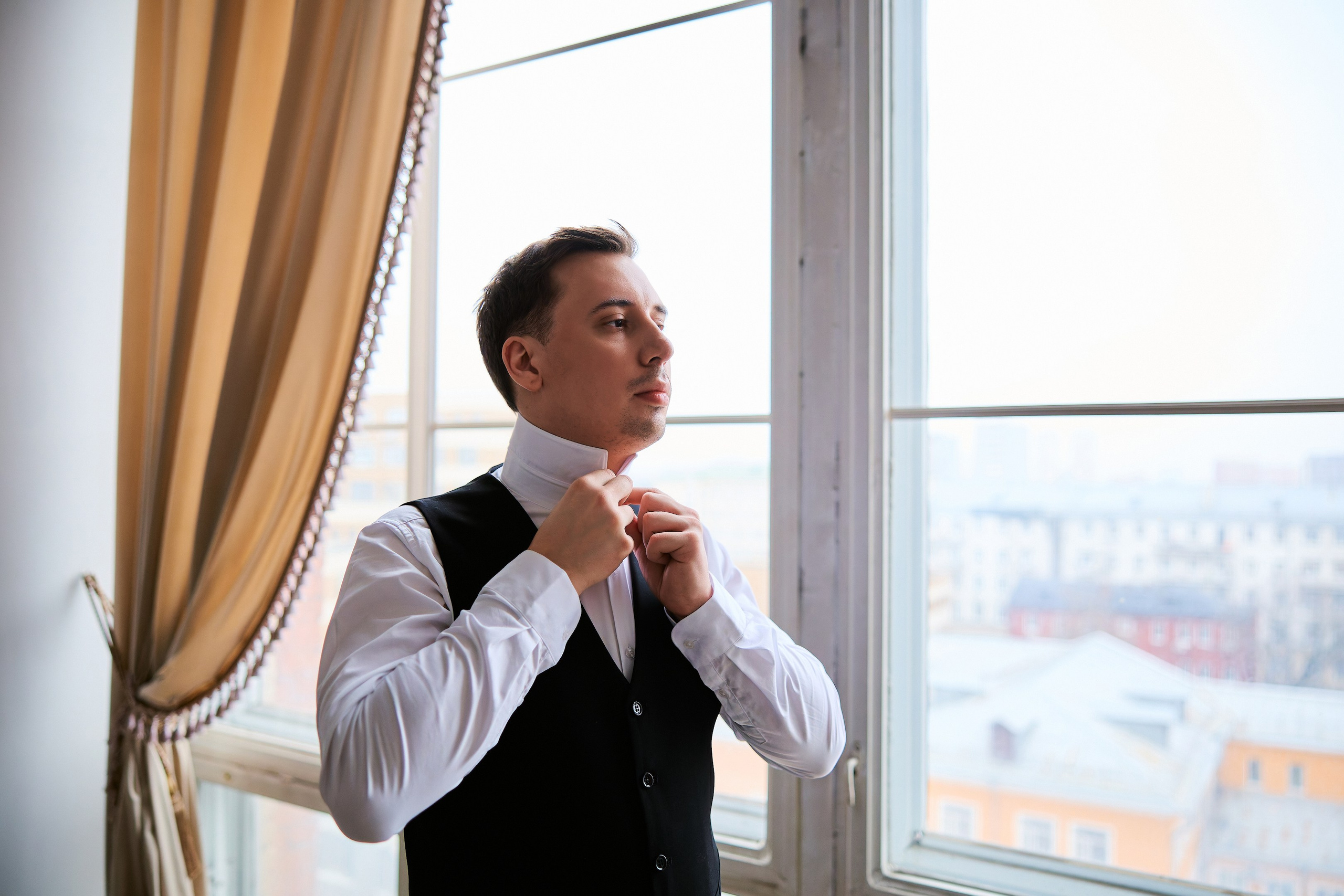 Свадебная фотосессия в студии. Свадебный фотограф Сергей Колбинский