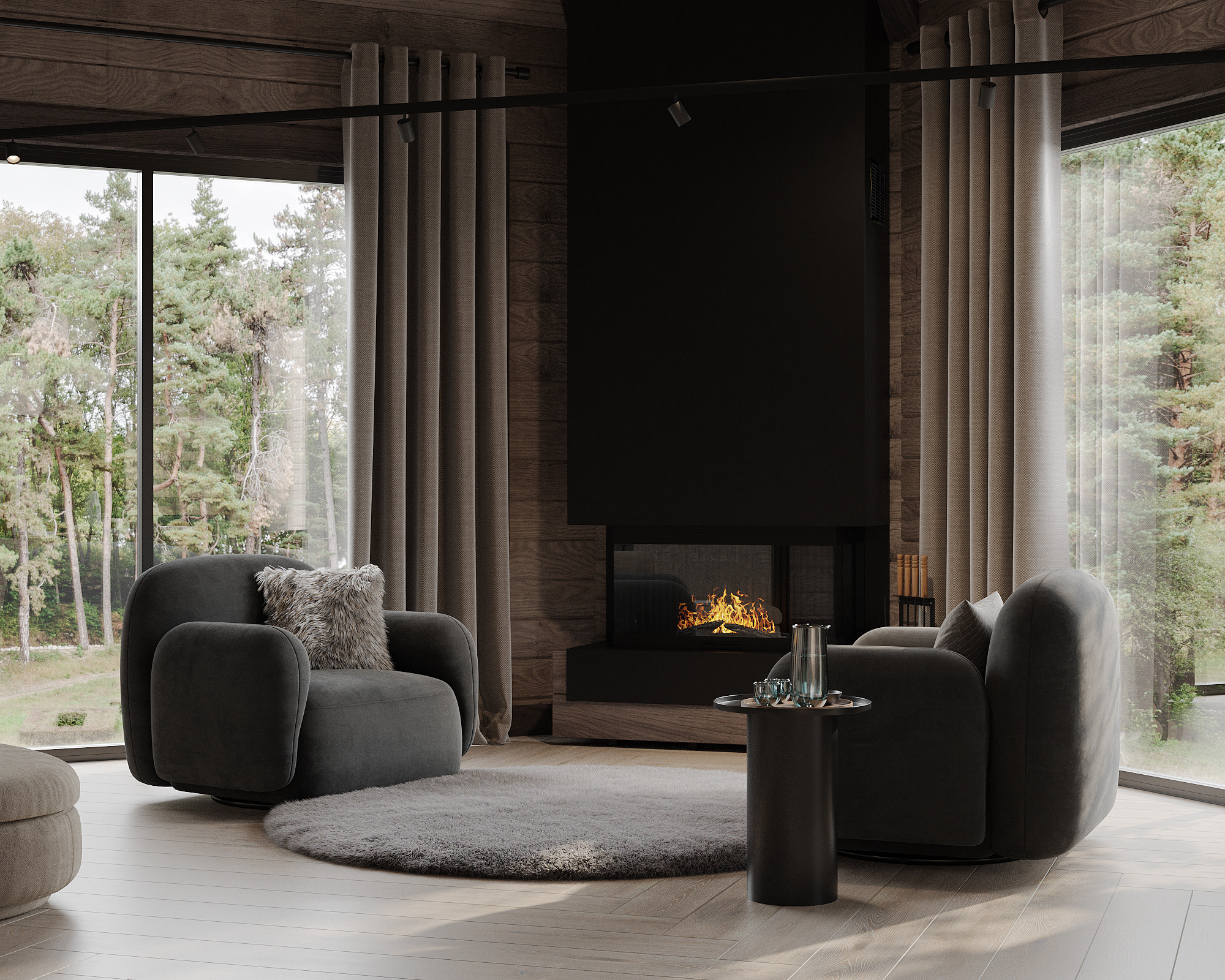 RECREATION CENTER PAVILION. 3д визуализация интерьера и экстерьера