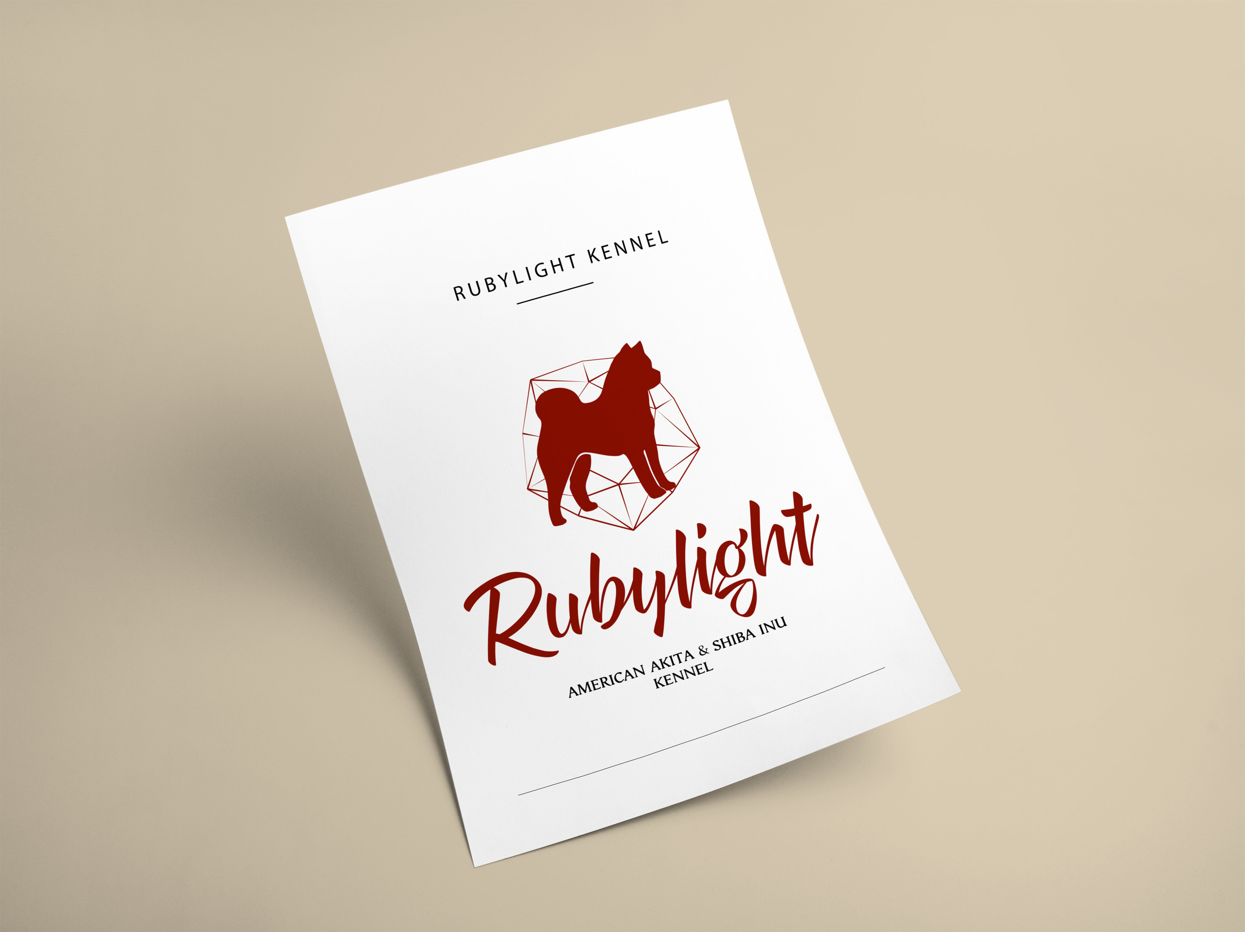 Логотип для питомника американской акиты и сиба ину RUBYLIGHT
г.Санкт-Петербург