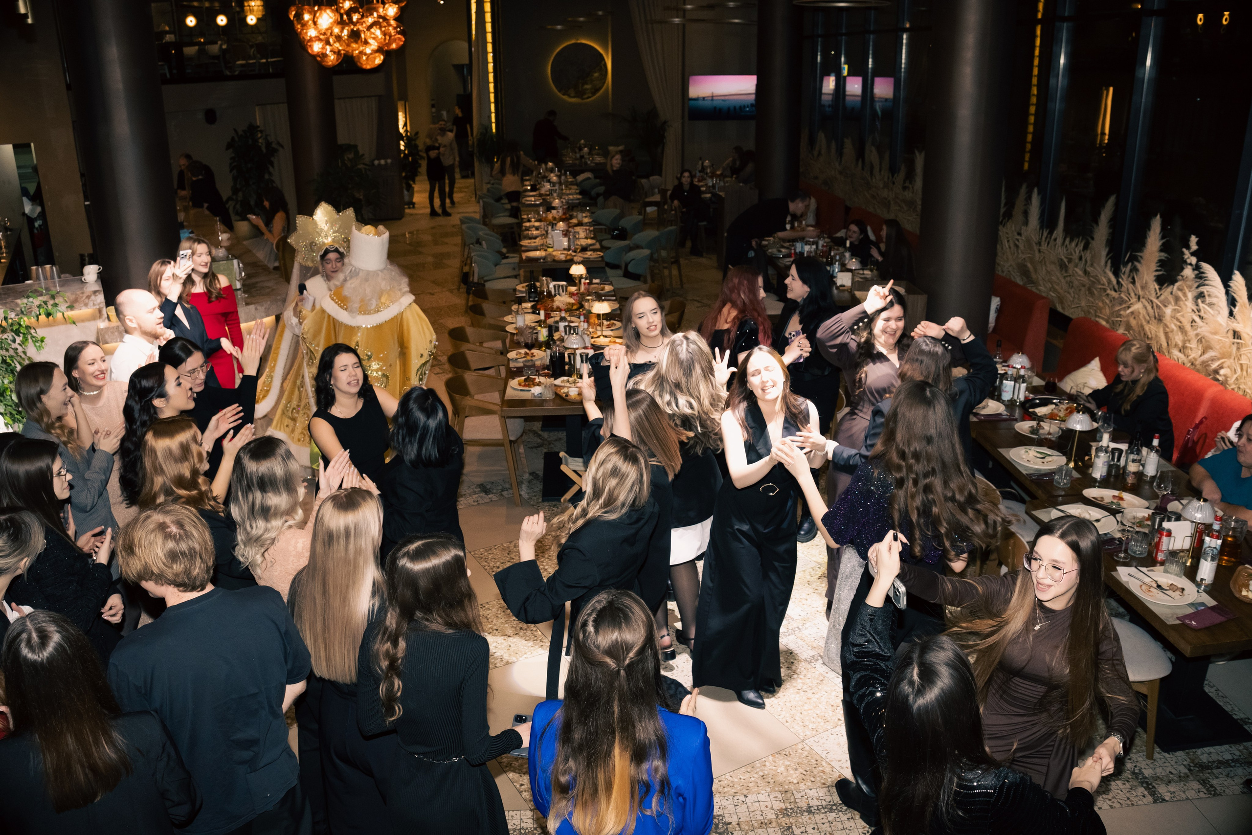 Новогодний корпоратив Альфа-Банк, ресторан Журавли