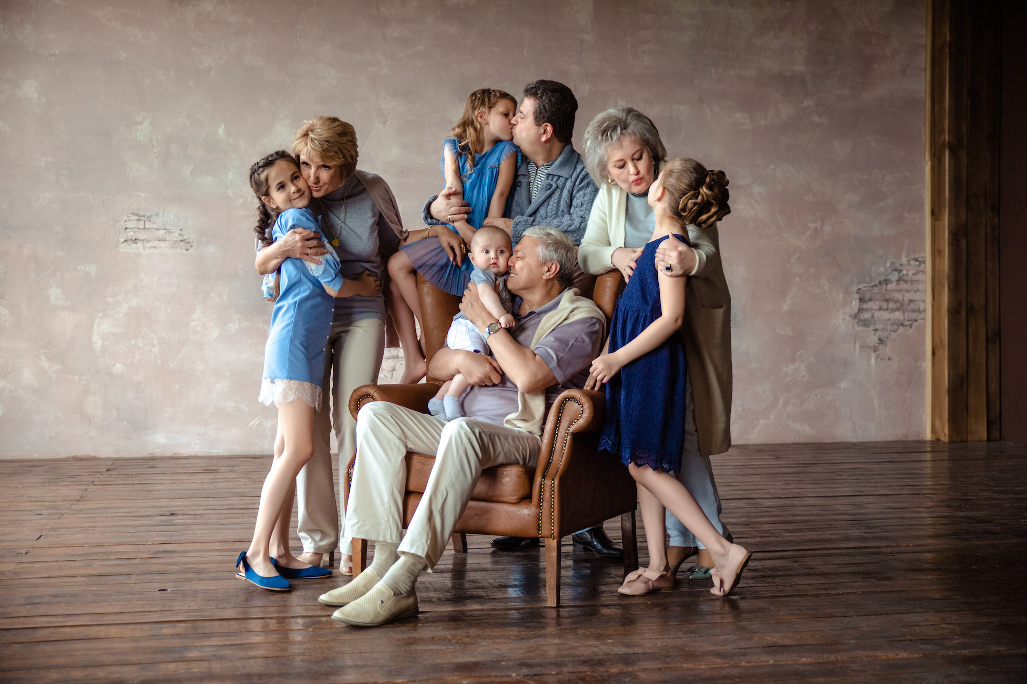 Фотосессия большой семьи. Фотограф Мария Артишевская