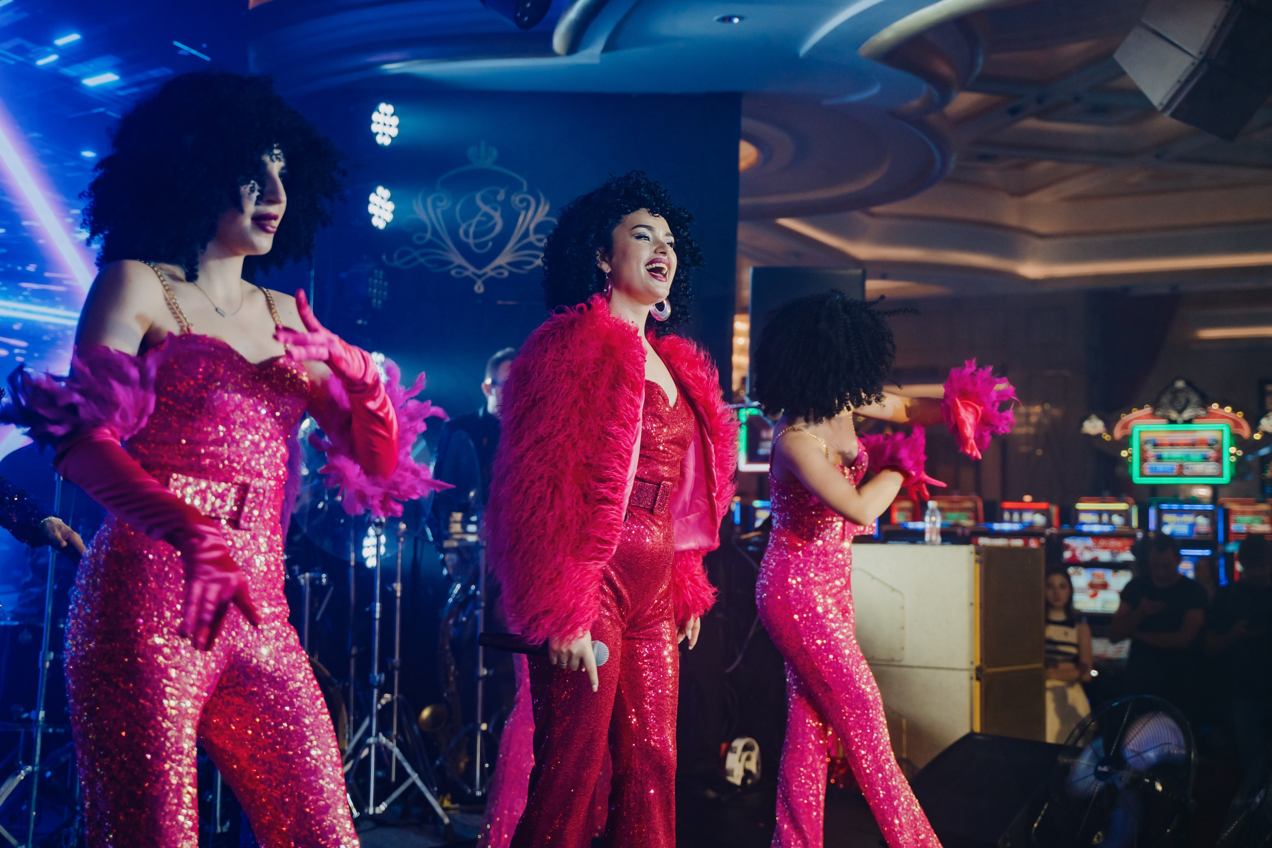 Съемка в Казино танцоров и певцов 