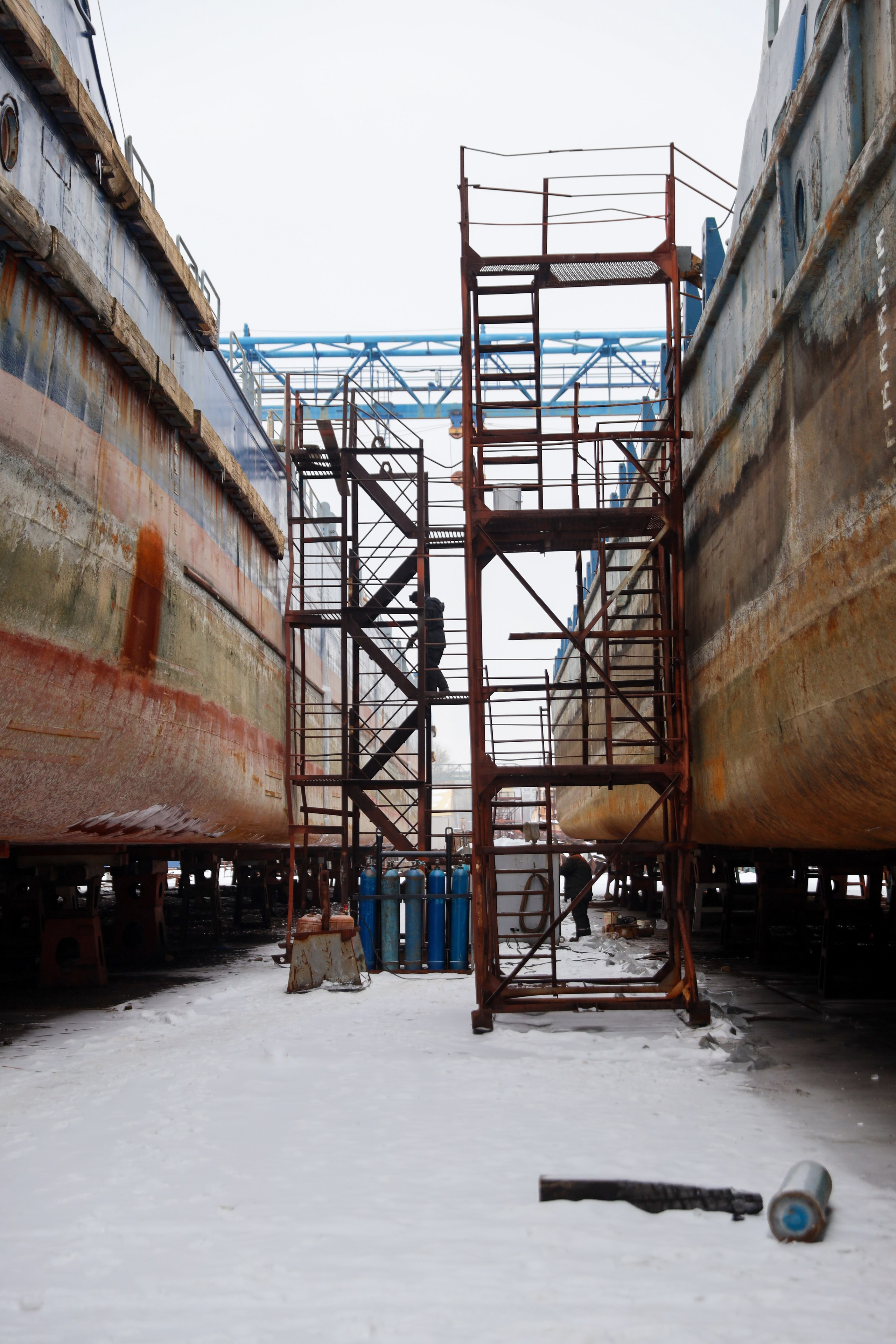 ЗАО нефтефлот Зимние фото + закаладка киля Судна. Фотограф в Самаре Максим Тырин