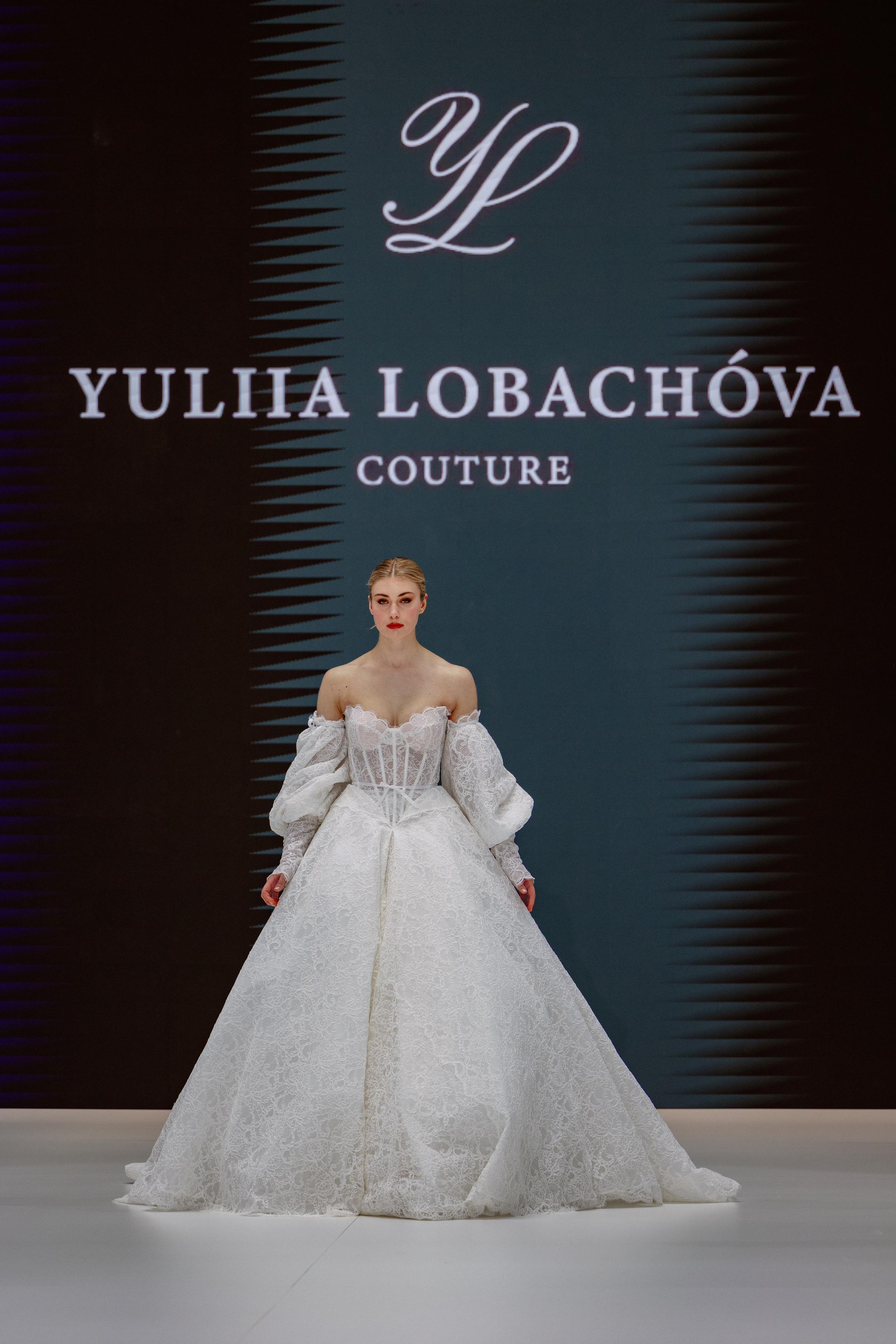 Shoes and bridal accessories styled for runway show