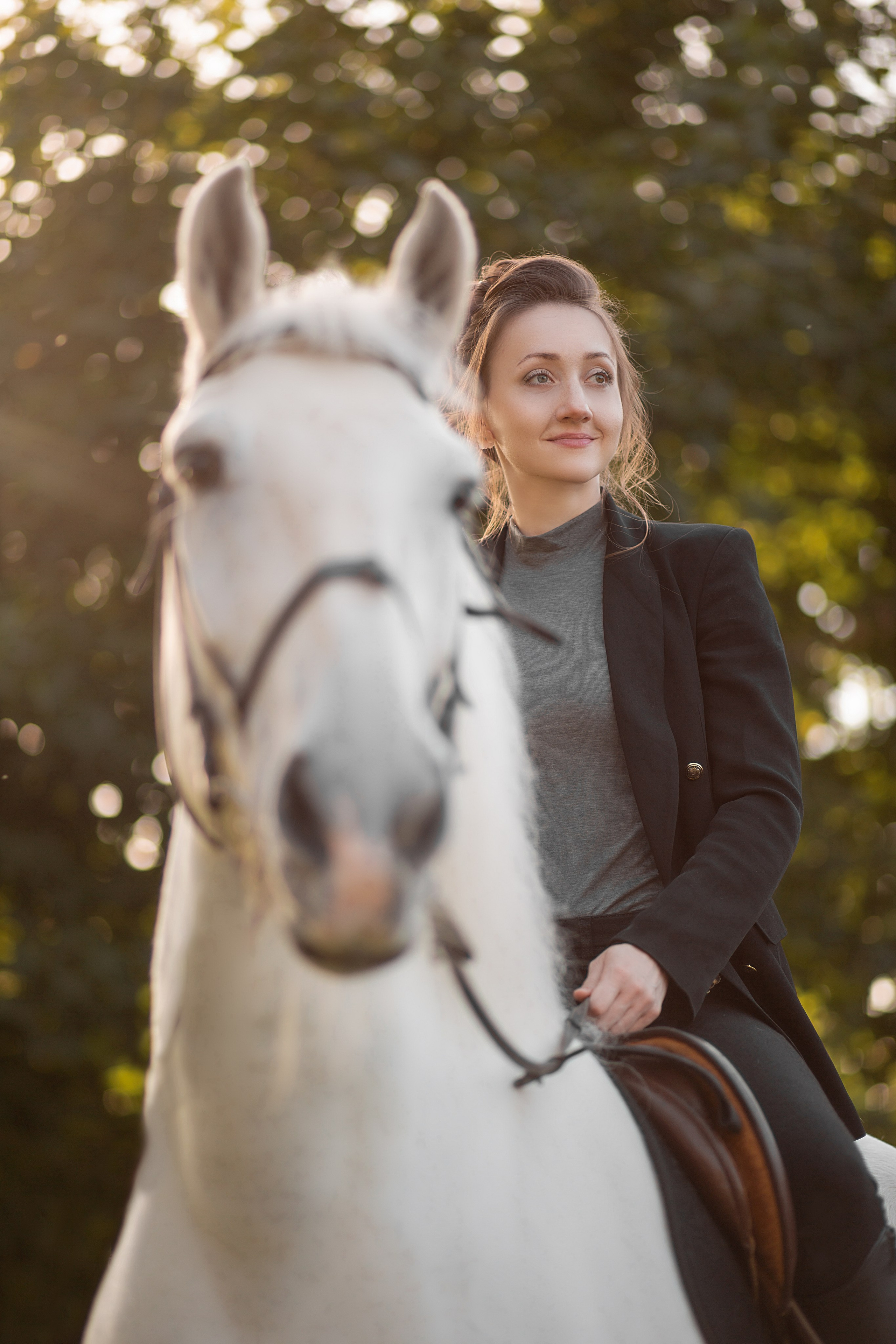 Ольга и Воробей. Фотосессия с лошадьми в Нижнем Новгороде