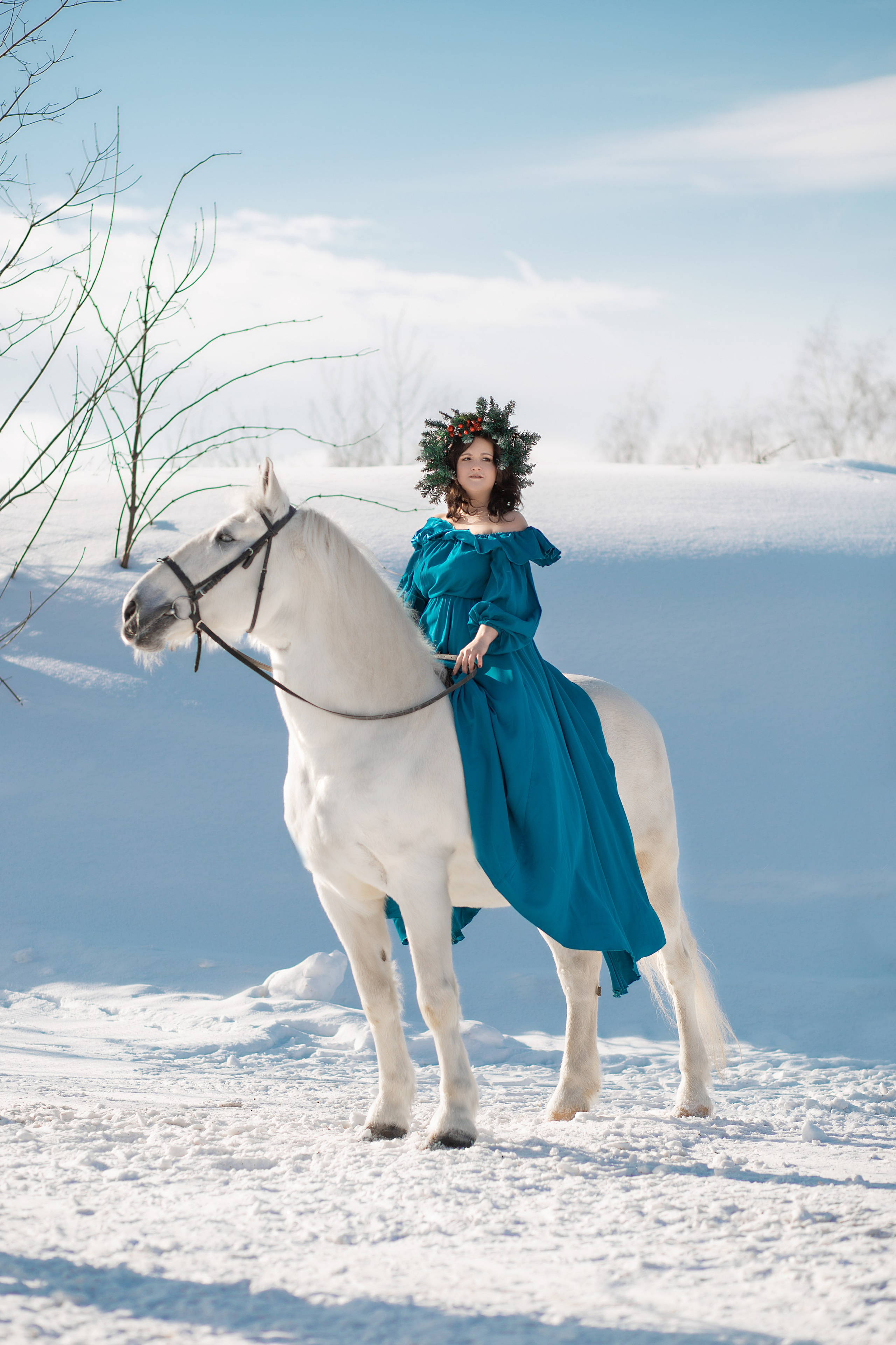 Елена и Воробей. Фотосессия с лошадьми в Нижнем Новгороде