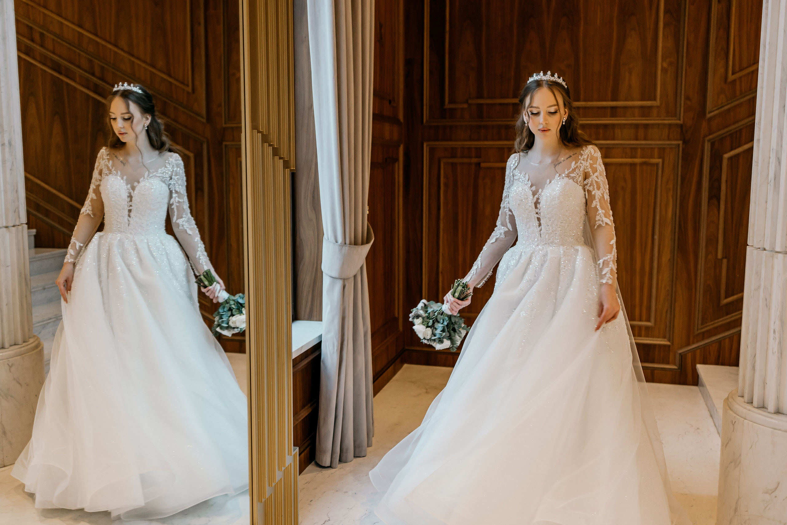 Свадебная фотосессия в Moscow Marriott Imperial Plaza. Свадебный фотограф Кирилл Шустров