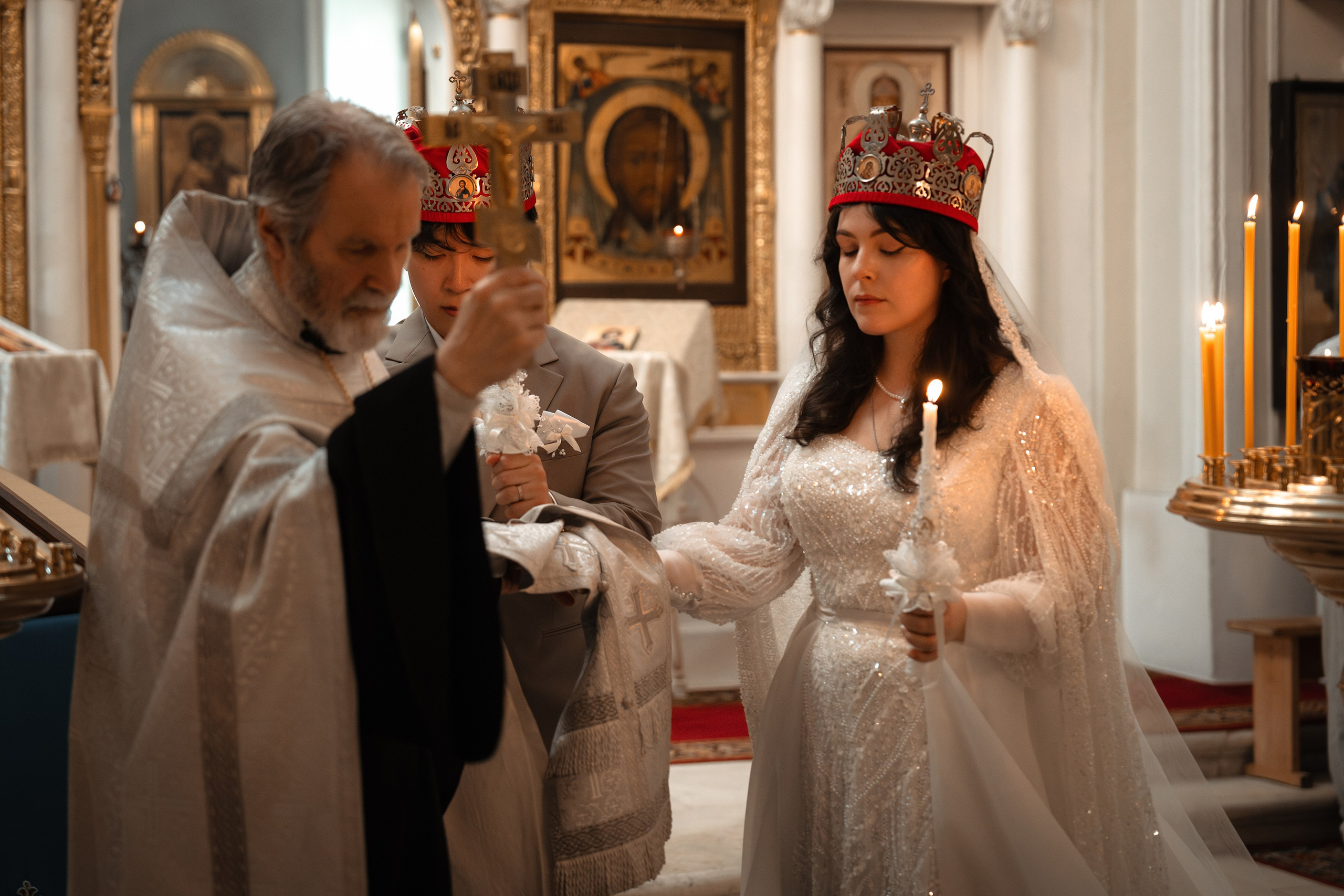 Венчание Марии и Ивана. Фото- и видеосъёмка крещения и венчания. Фотограф на крещение Москва
