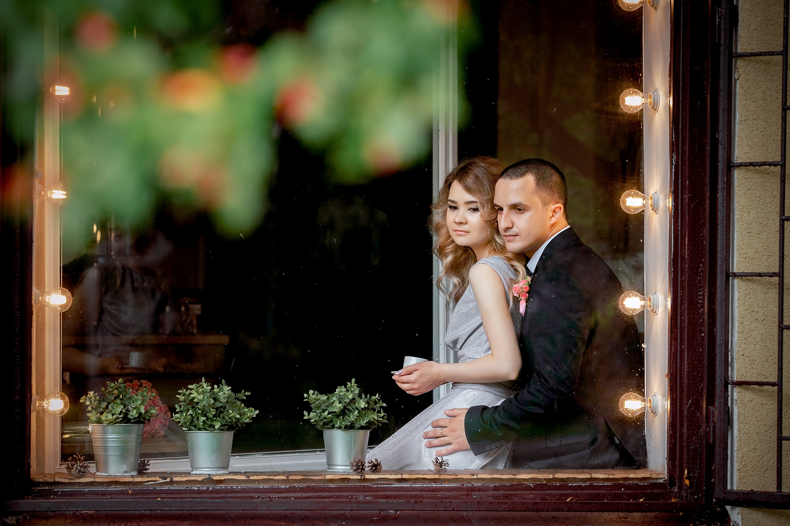 свадебная фотосессия в кафе