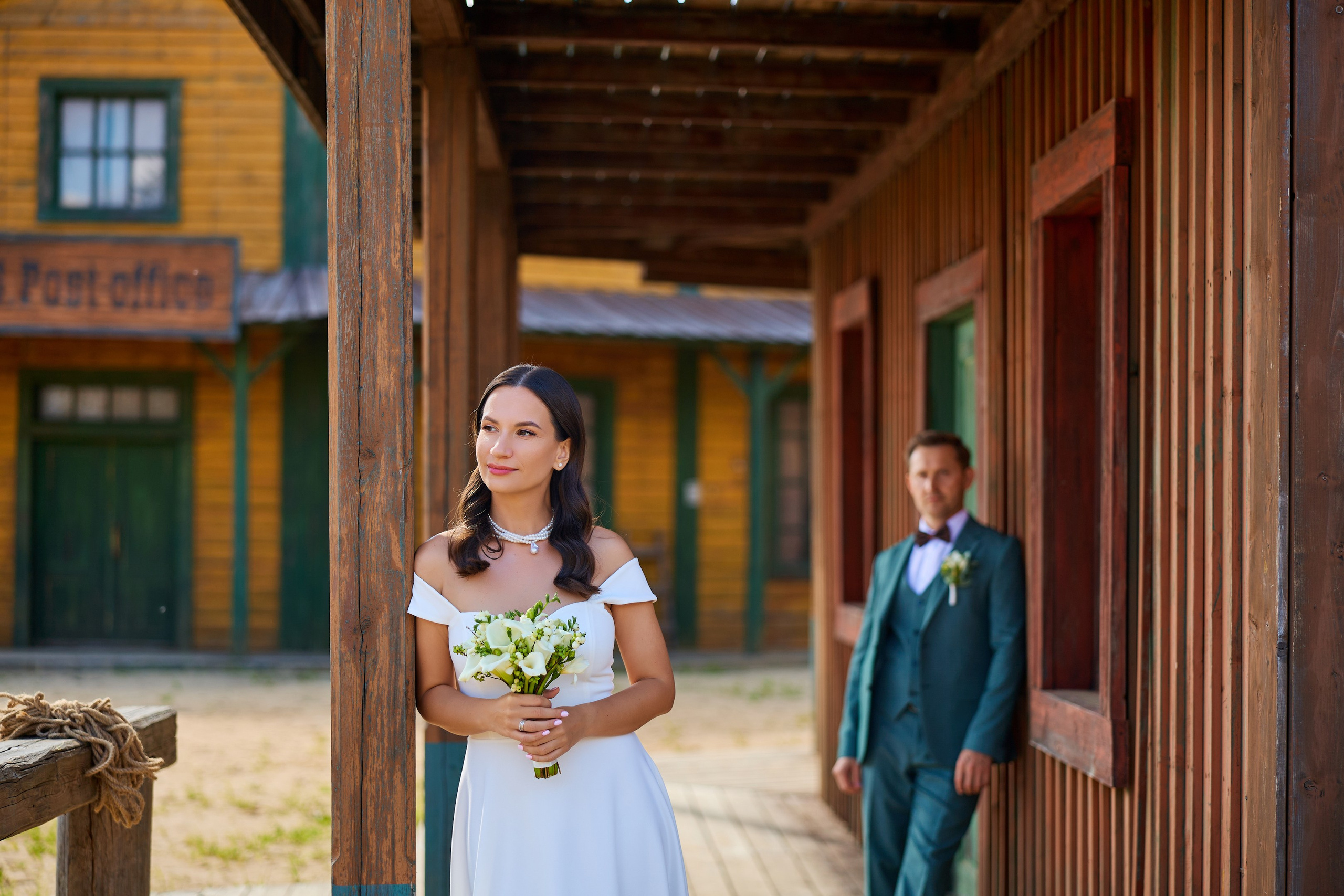 Свадебная фотосессия в Кинопарке Москино. Свадебный фотограф Сергей Колбинский