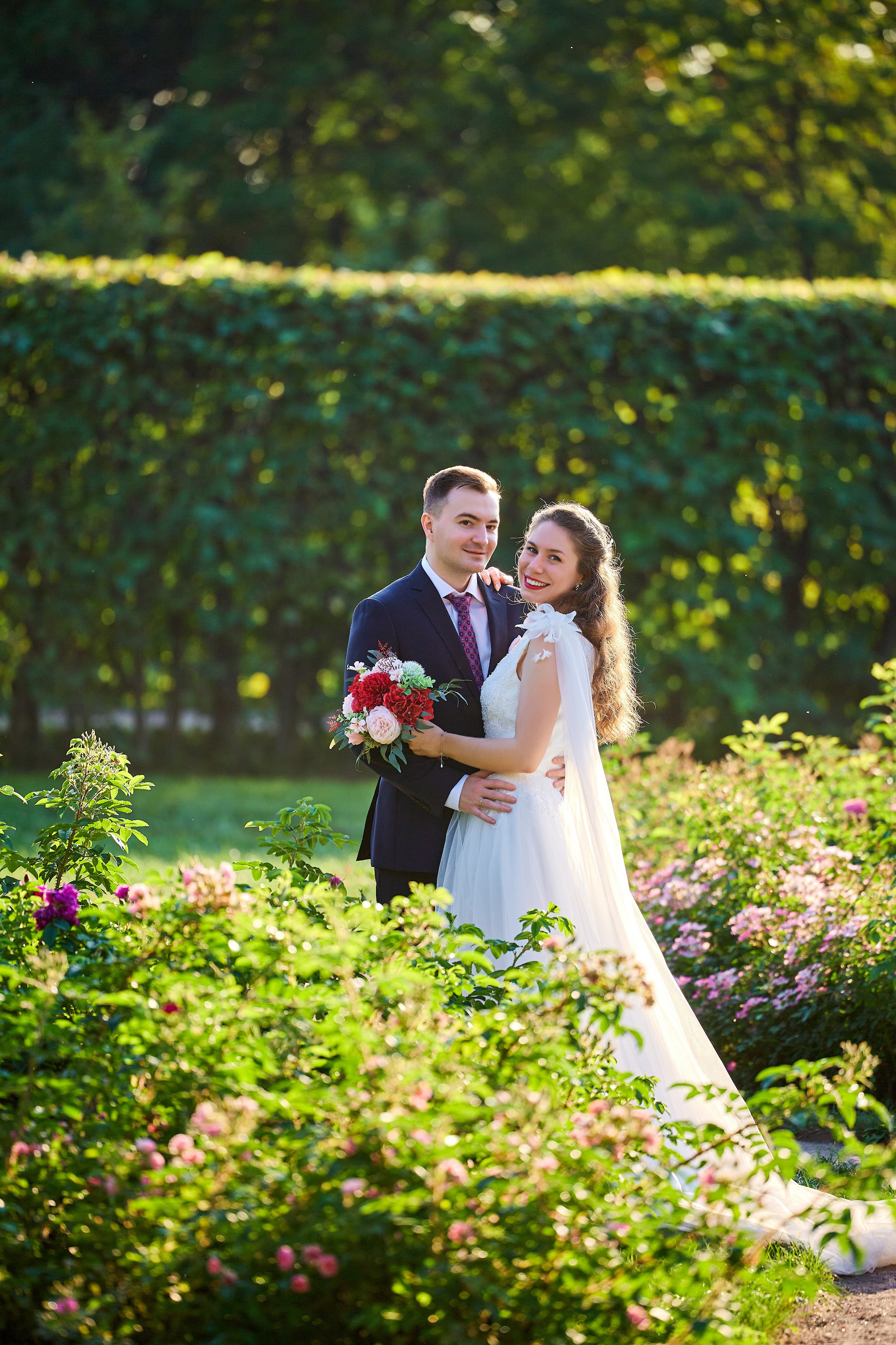Свадебная фотосессия в Кусково. Свадебный фотограф Сергей Колбинский