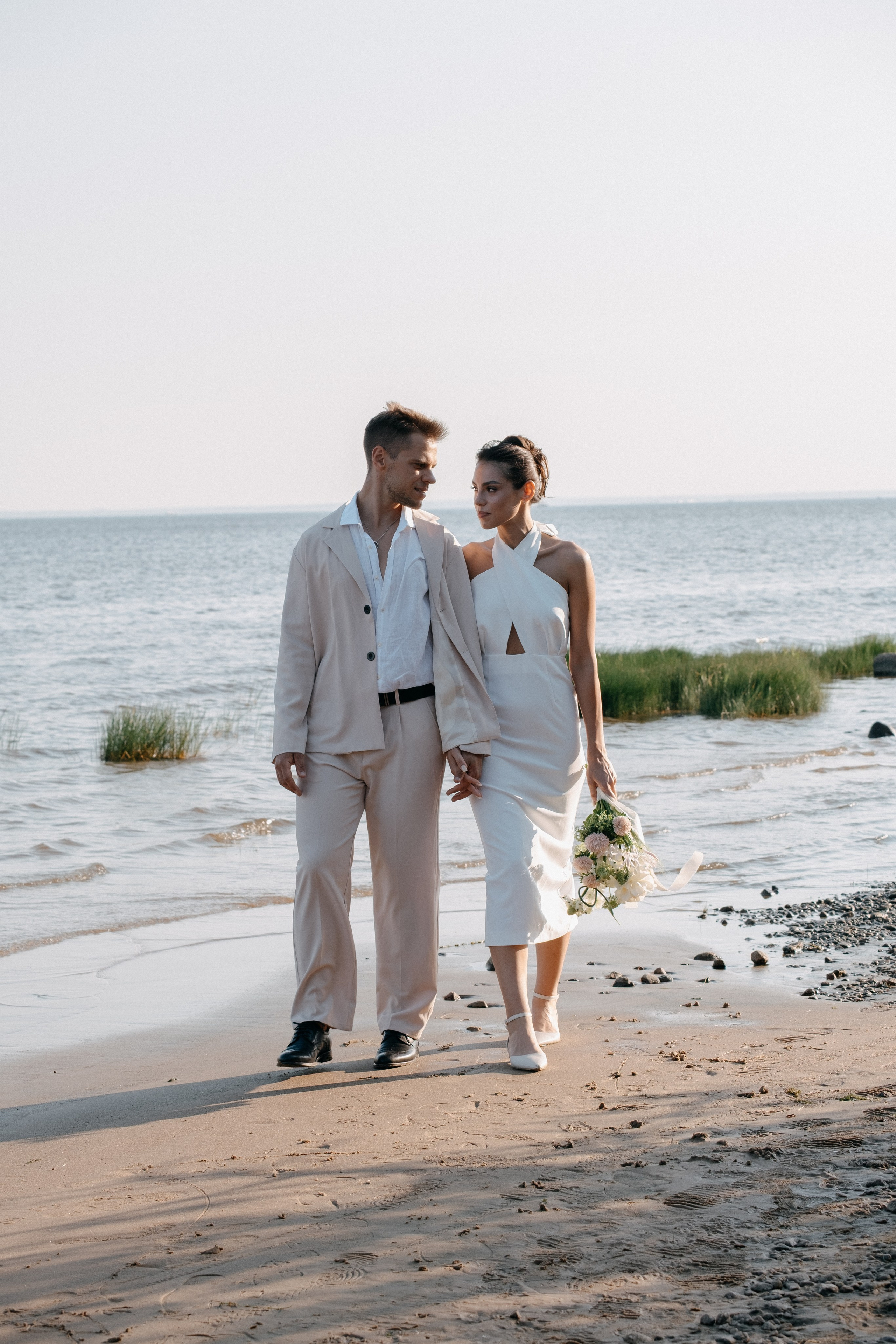 СВАДЕБНАЯ ФОТОСЕССИЯ ВЫЕЗДНОЙ ЦЕРЕМОНИИ (ФИНСКИЙ ЗАЛИВ). Профессиональный фотограф, Санкт-Петербург — Виктория Богомолова
