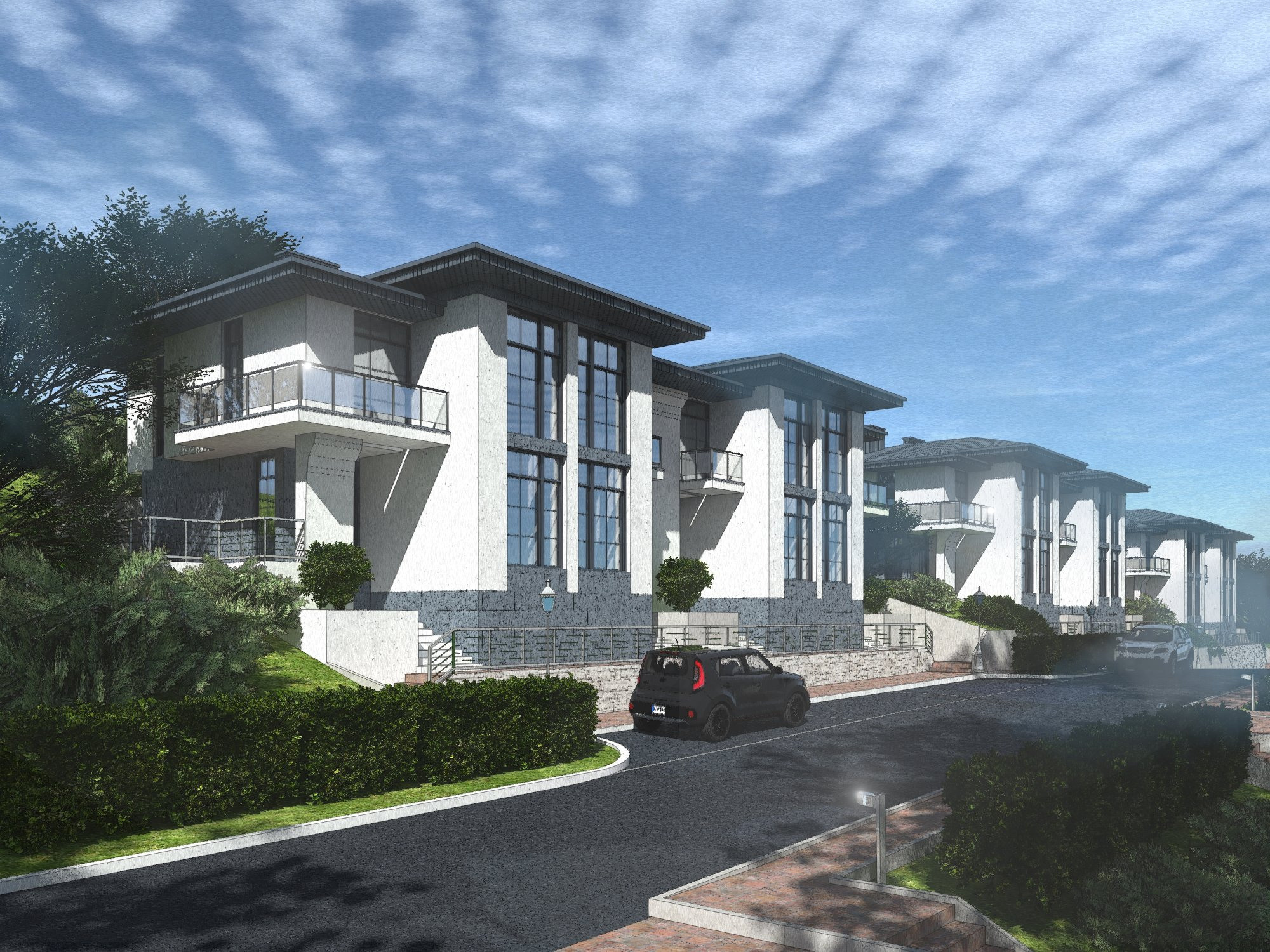 2021. Концепция застройки коттеджного поселка. с. Супсех. Архитектурное проектирование и дизайн интерьеров. г. Анапа