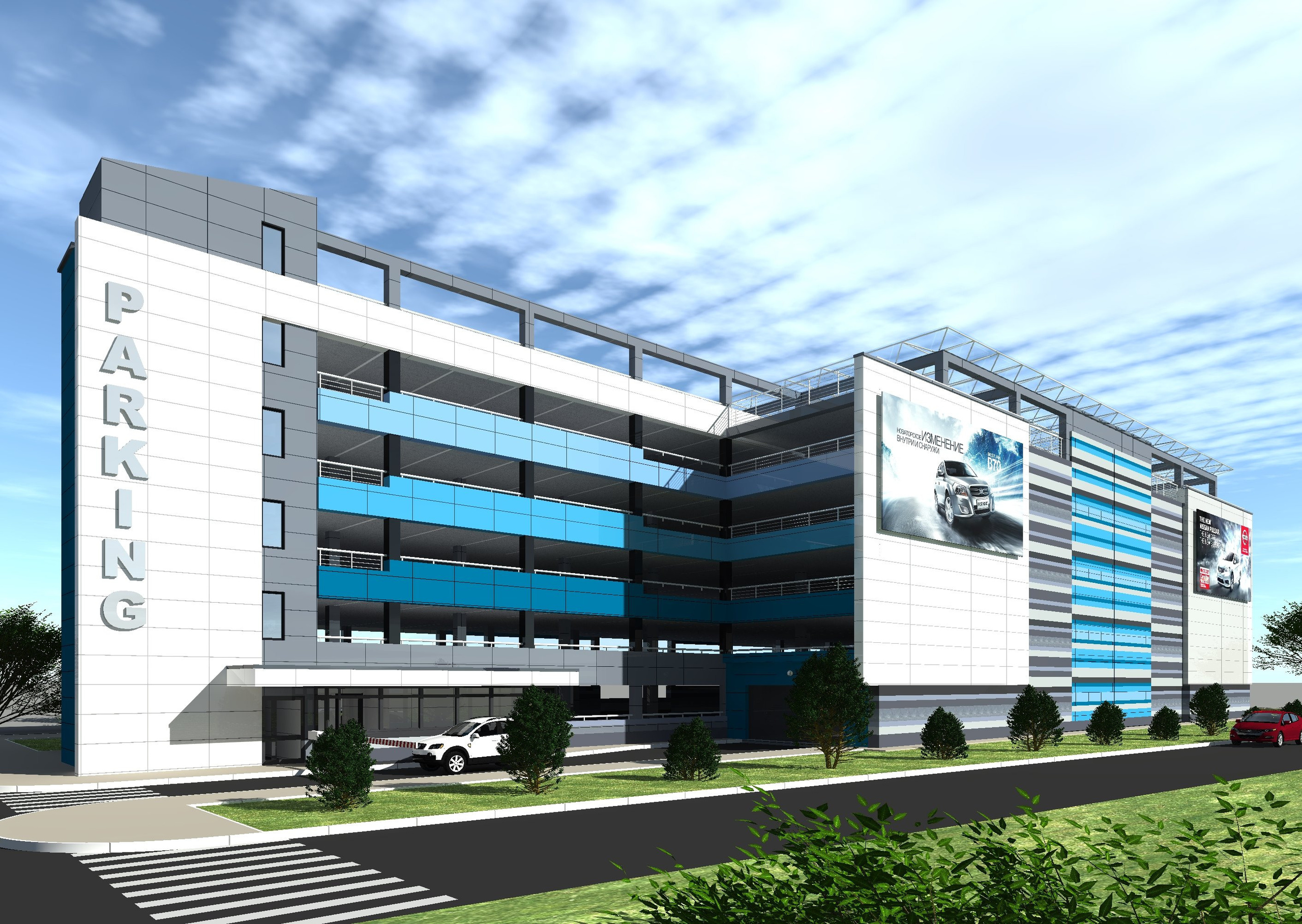 2018. Многоуровневый паркинг на 300 машино-мест. Краснодар. Архитектурное проектирование и дизайн интерьеров. г. Анапа