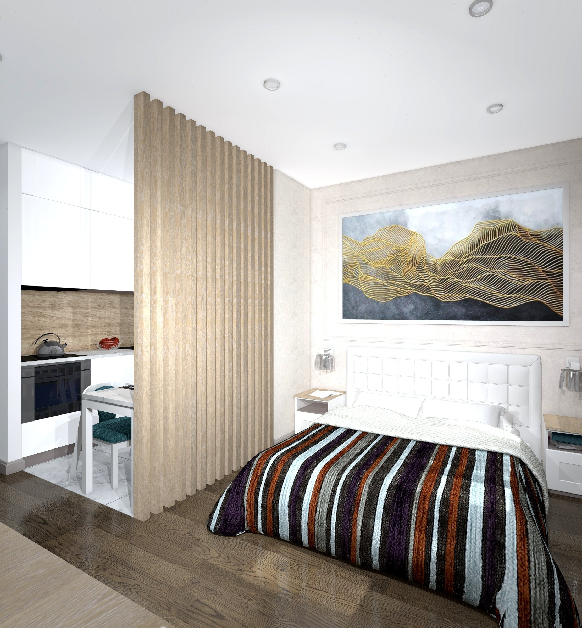 2020 / Дизайн интерьера студии / Анапа