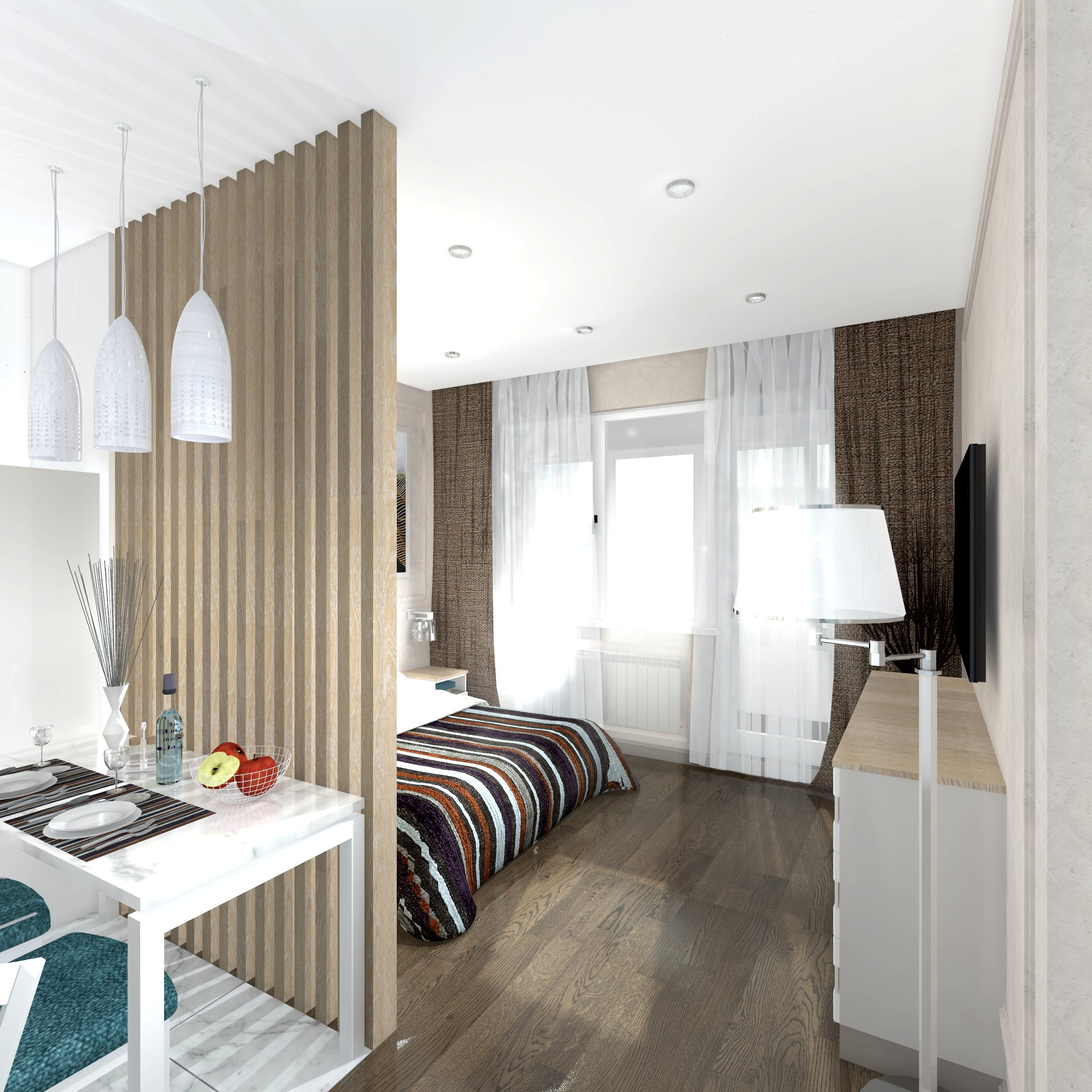 2020 / Дизайн интерьера студии / Анапа