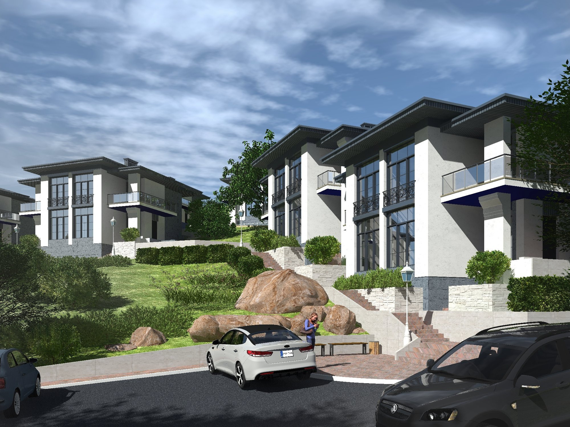 2021. Концепция застройки коттеджного поселка. с. Супсех. Архитектурное проектирование и дизайн интерьеров. г. Анапа