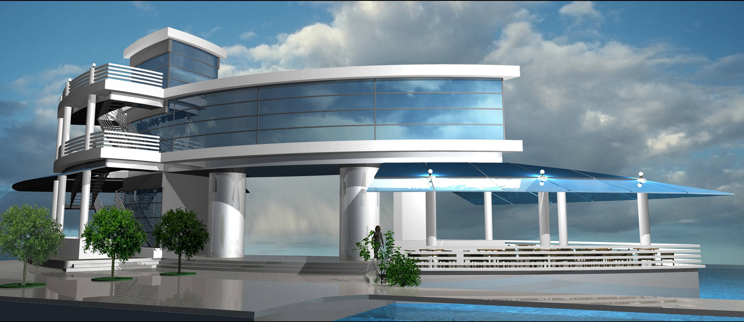 2009. Морское курортное кафе. г. Анапа. Архитектурное проектирование и дизайн интерьеров. г. Анапа