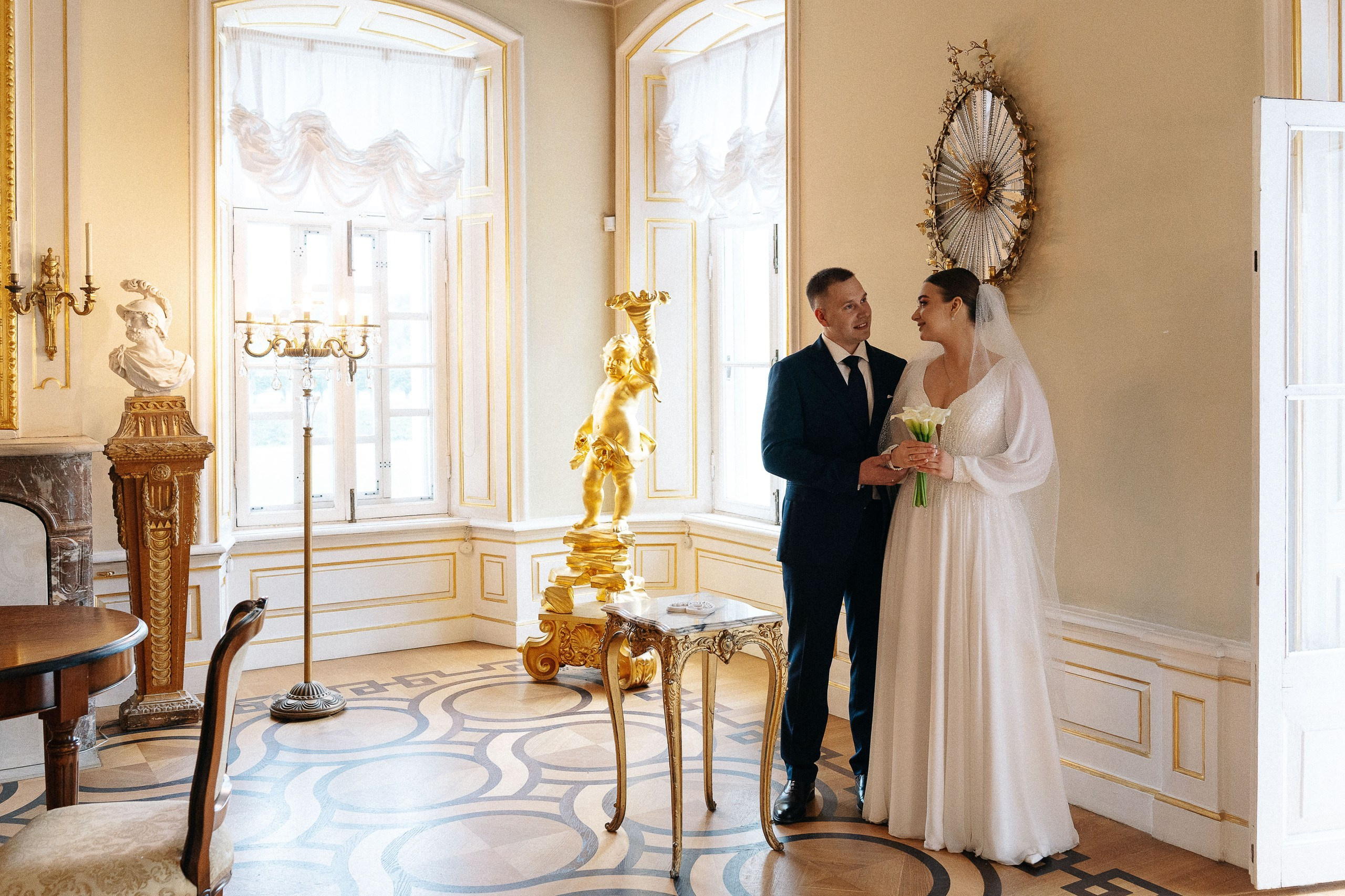 Свадебная фотосессия в Кусково и роспись в Итальянском дворике