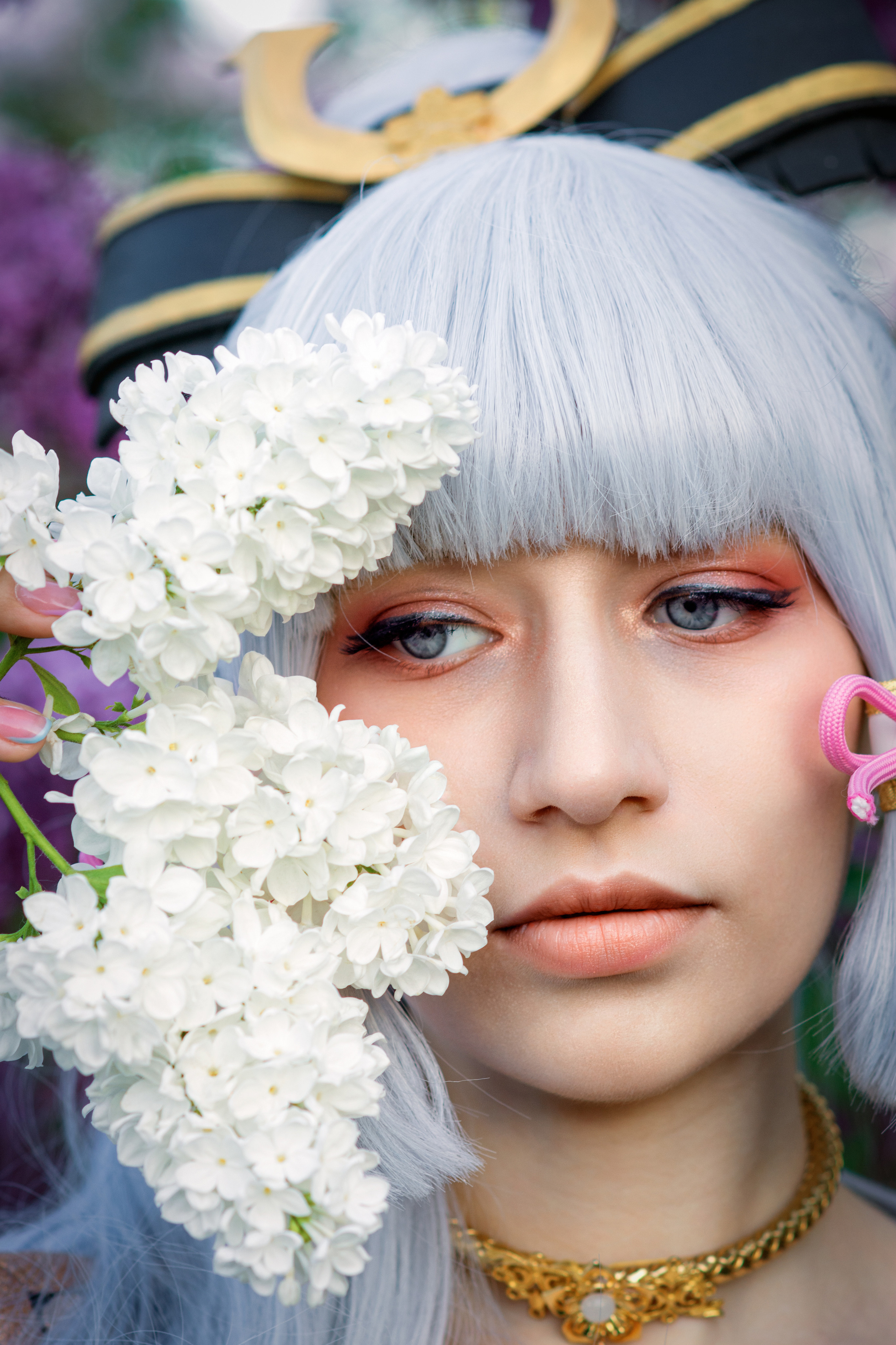 Genshin Impact Kamisato Ayaka cosplay портрет цветение 