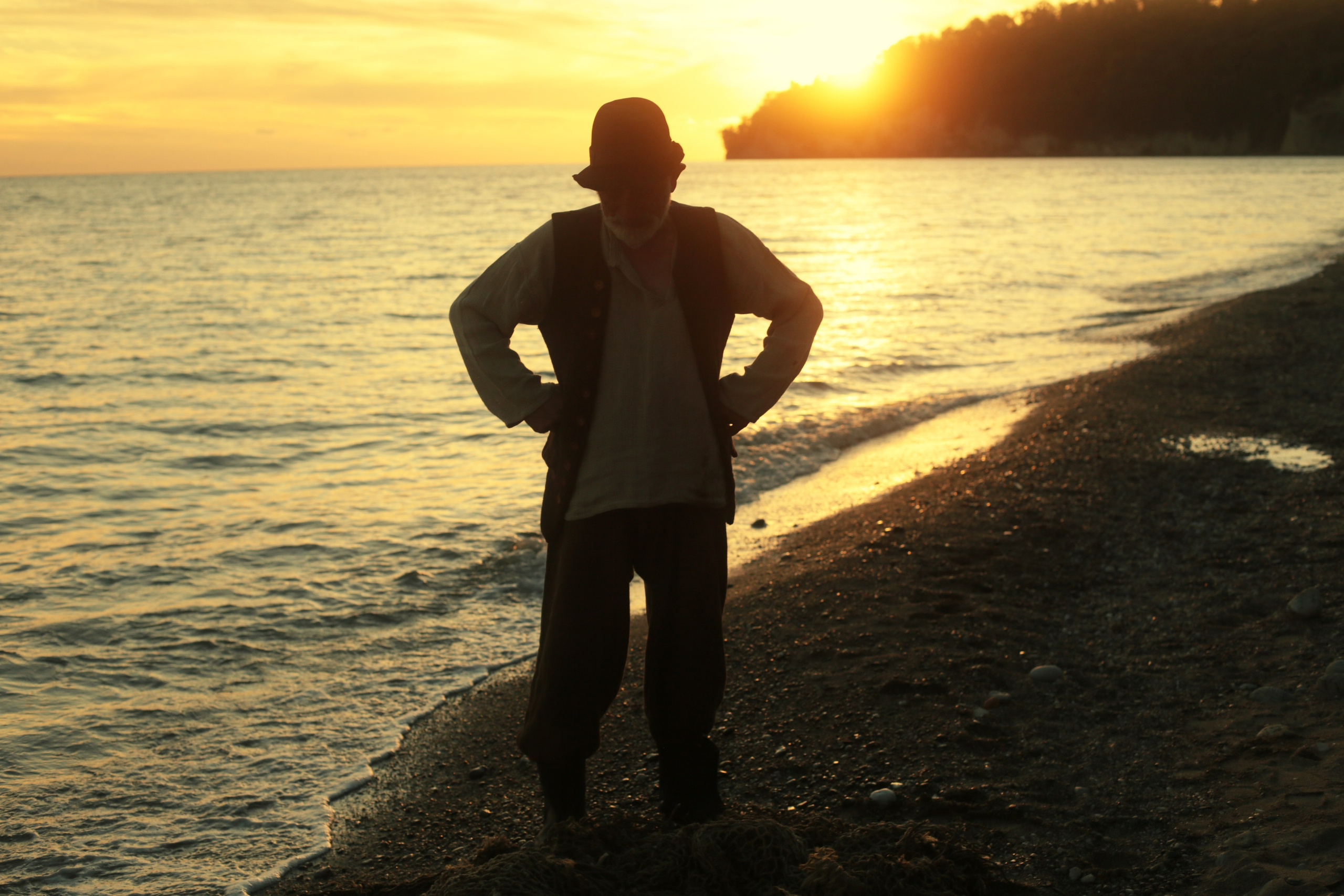 Кинематографическая съемка. Старик и дети. Ekaterina Beridze