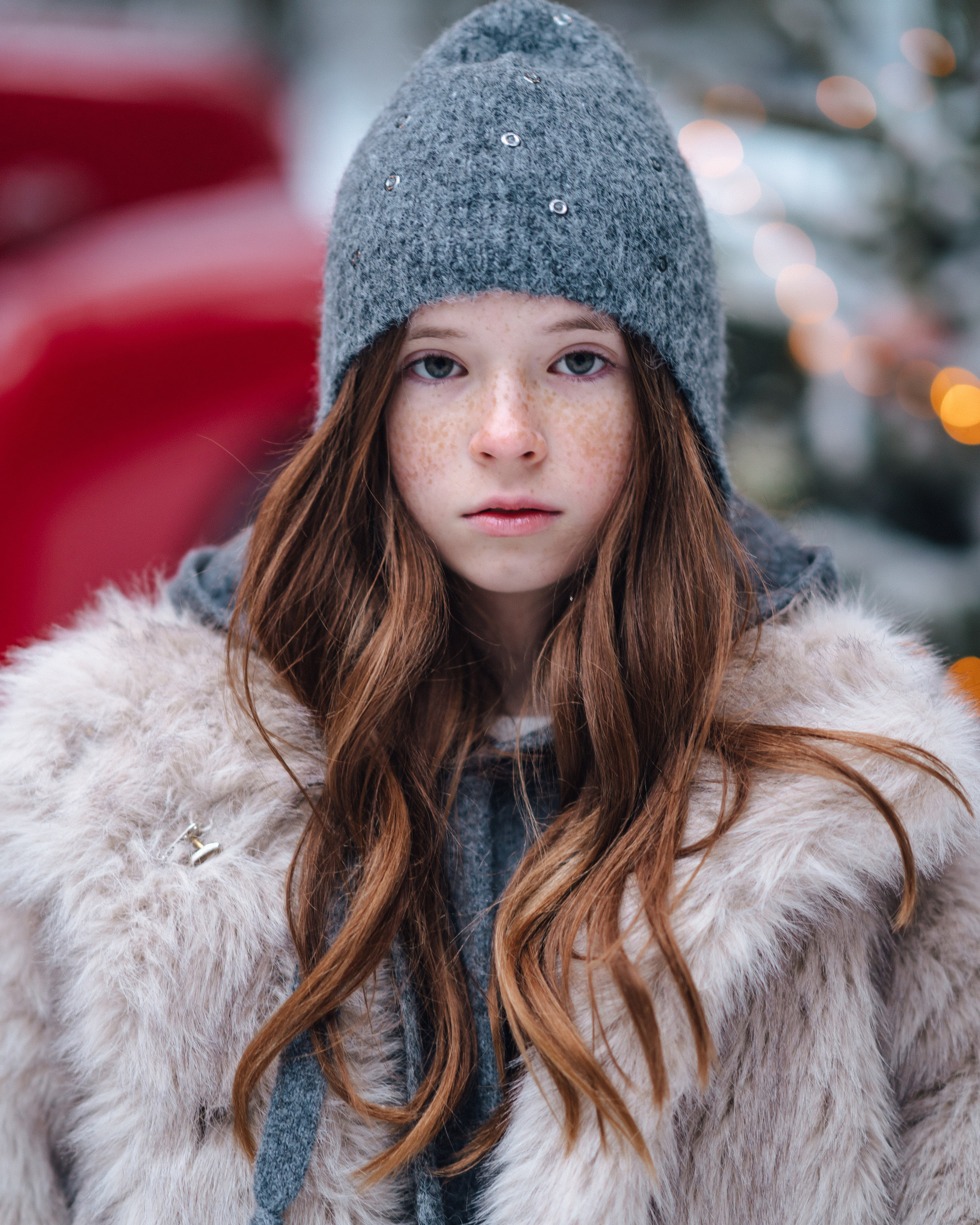 New Year. Red Car. Творческий фотограф взрослых и детей в Москве Анна Блифернец