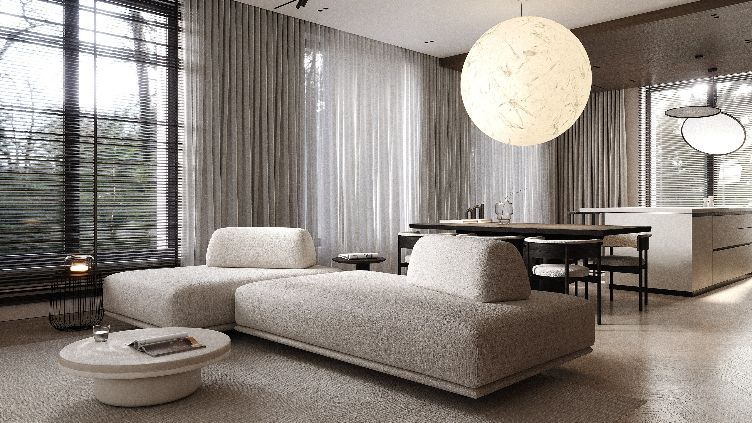 Частный дом 160 м². Визуализации интерьера