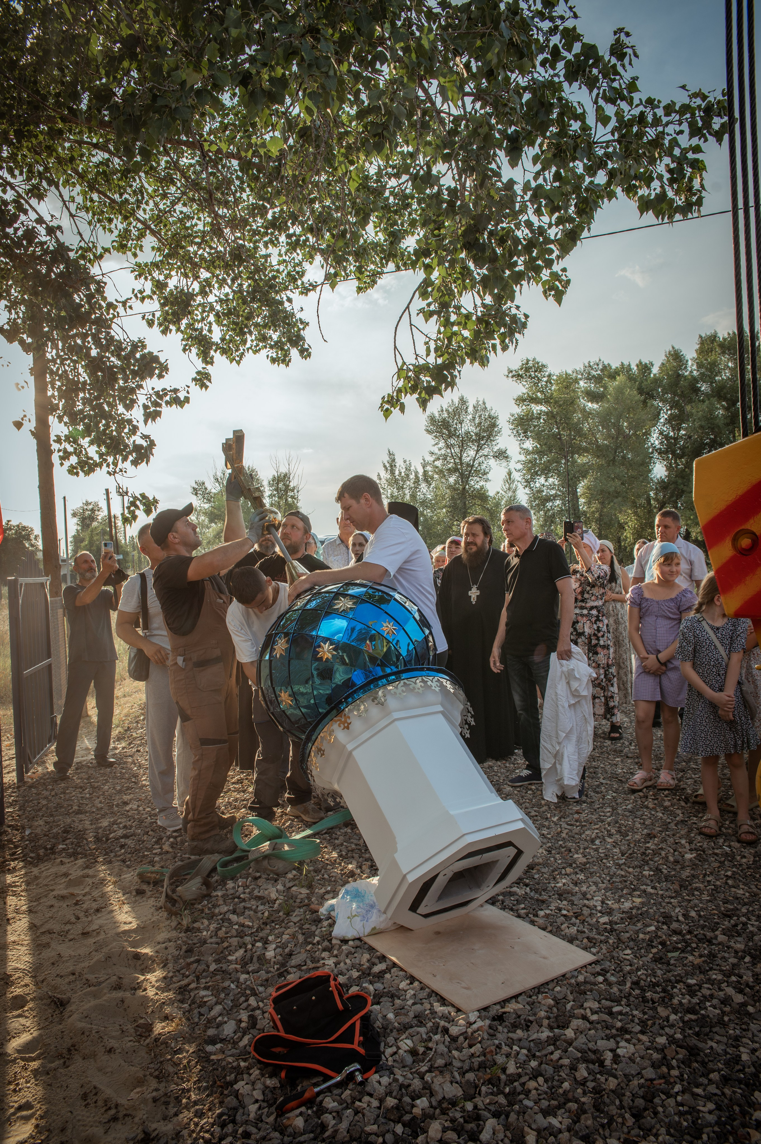 Освещение купола в храме Казанской иконы Божьей Матери х. Закутский. Церковный, семейный и репортажный фотограф Волгоград, Волжский