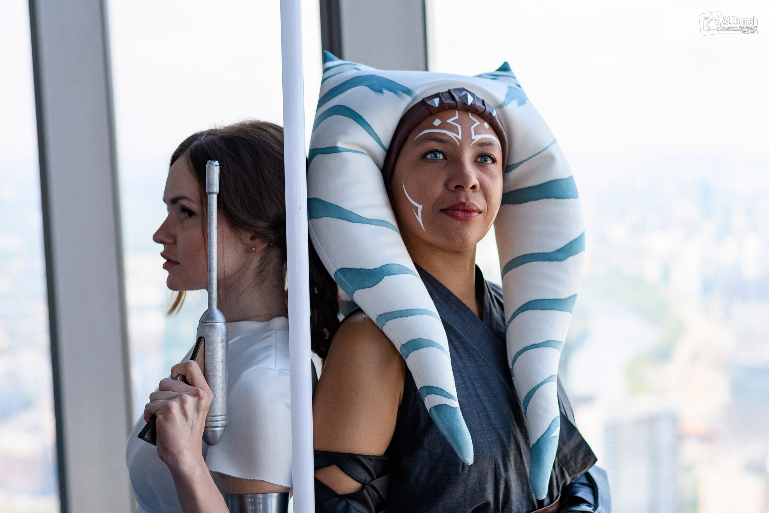 Асока Тано и Падме Амидала косплей фотосессия от фотографа в Москве. Персонажи из Звёздных войны (Star wars)