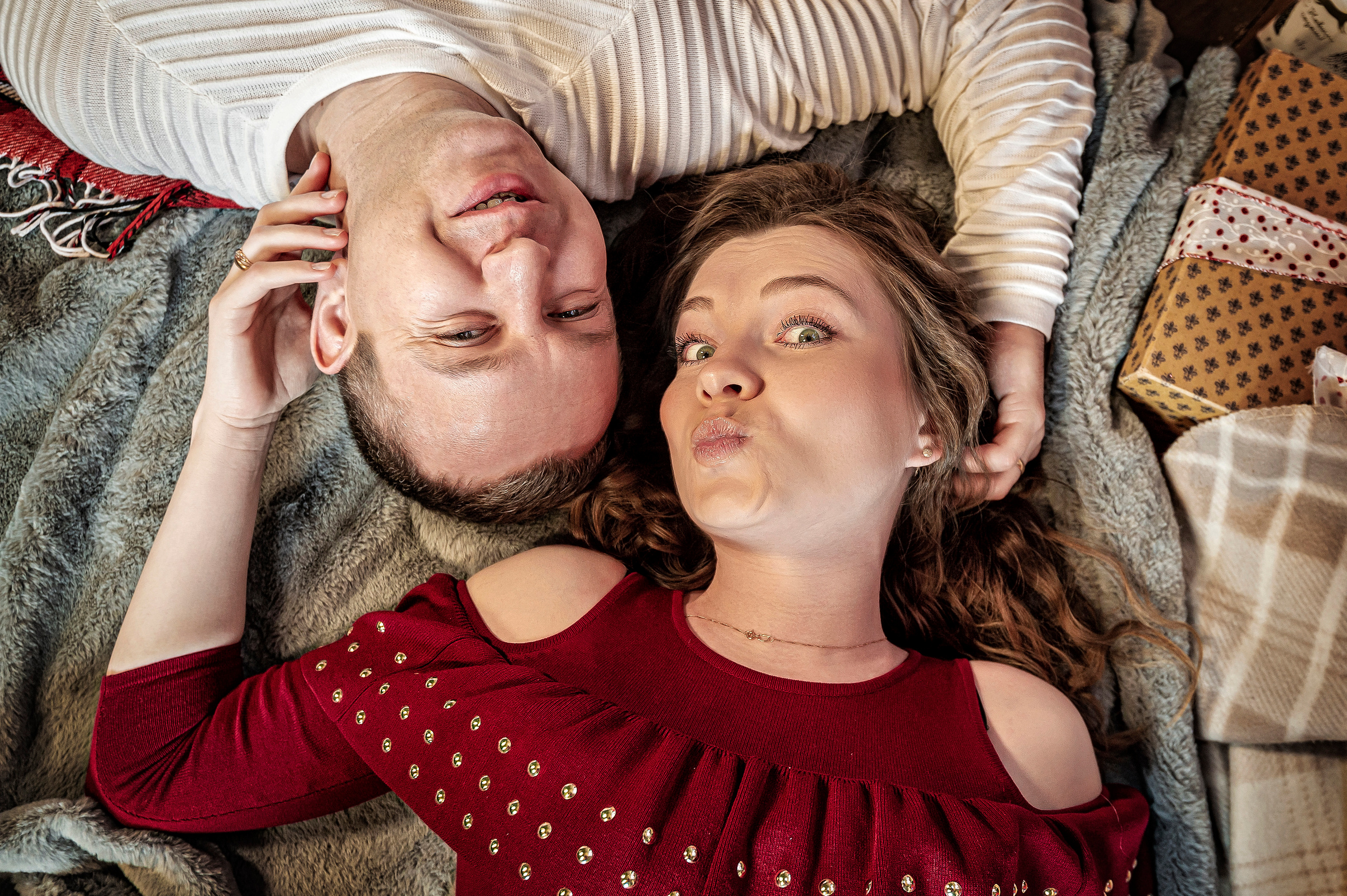 Семейная новогодняя фотосессия беременности. Свадебный фотограф Наталья Немцева в Санкт-Петербурге