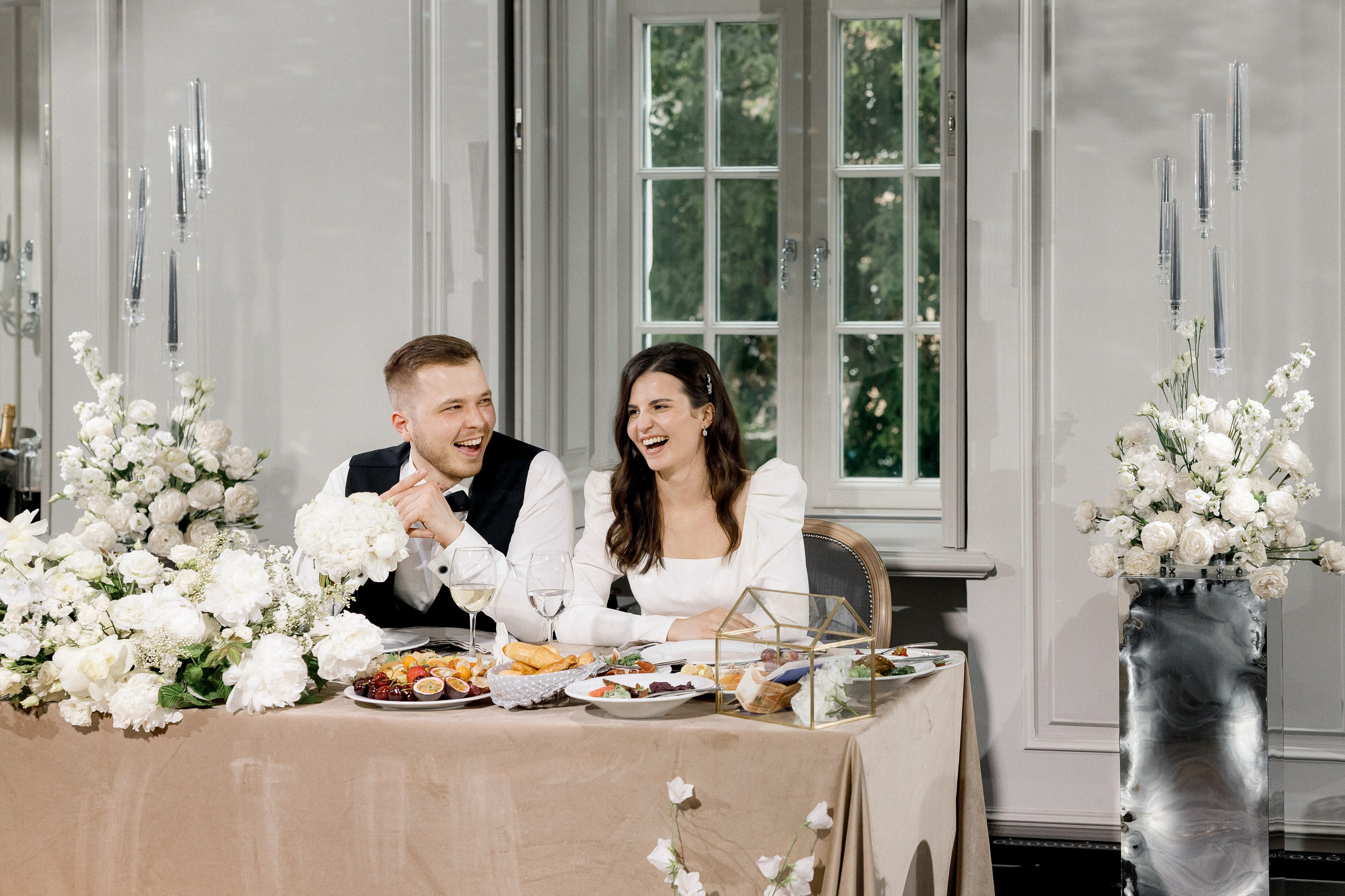 Свадебный ужин в Ресторане Michel на Красной Пресне. Свадебный фотограф в Москве и Санкт-Петербурге Денис Ходюков