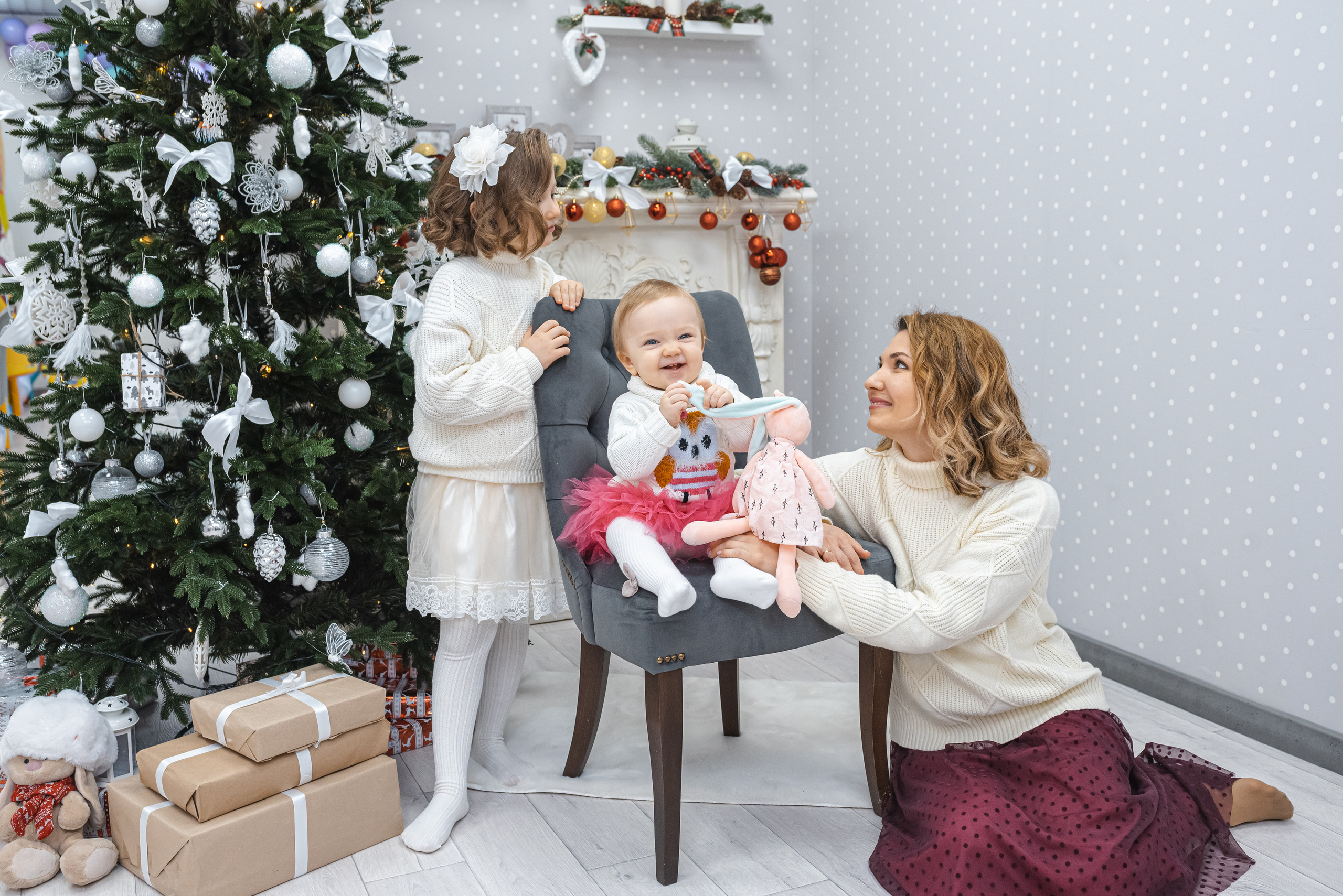 Новогодние семейный фотографии. Семейный и детский фотограф в Новосибирске Доронина Ольга