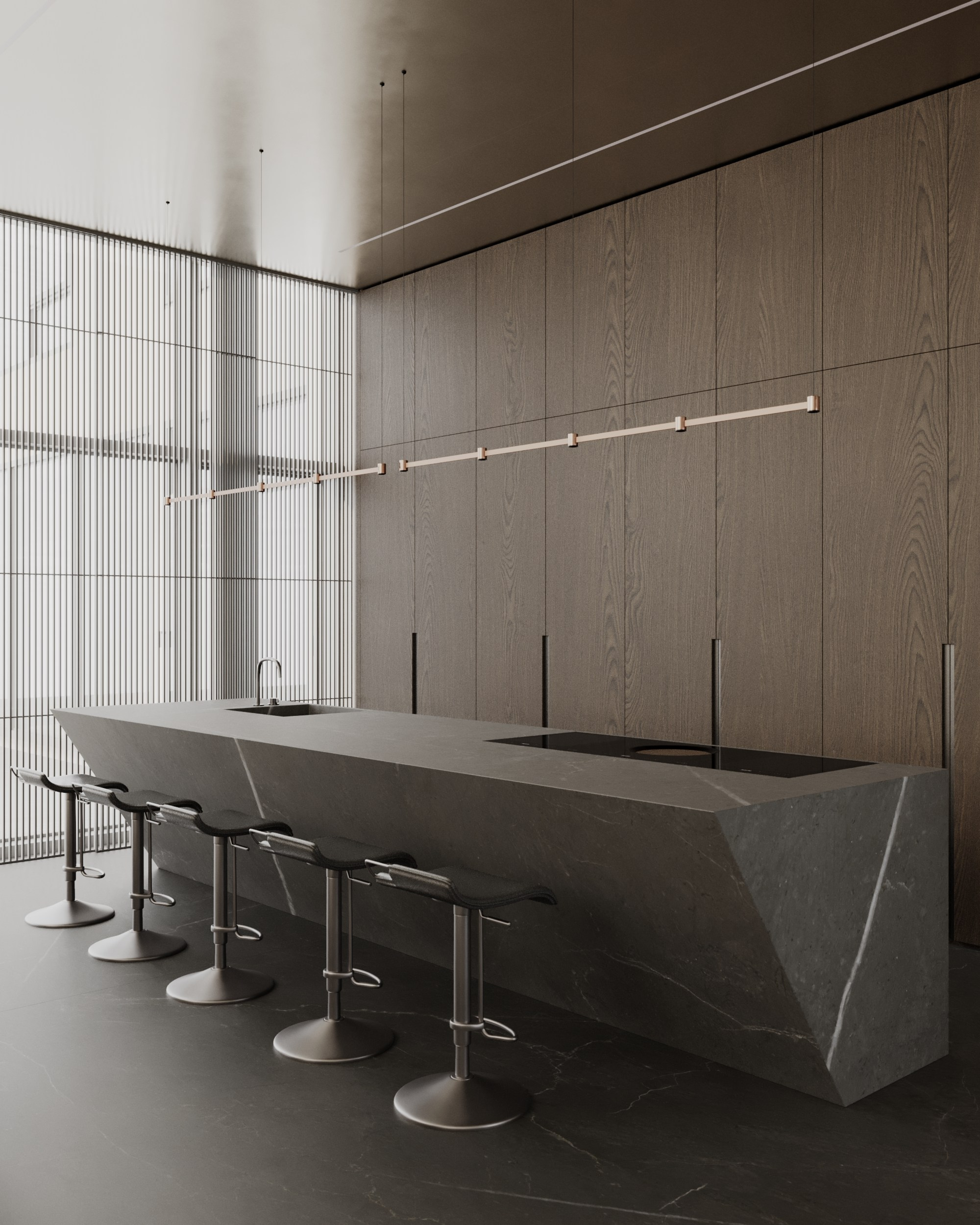 RIVER HOUSE /3000 sq m /24' (in progress). Интерьерное ателье numéro а