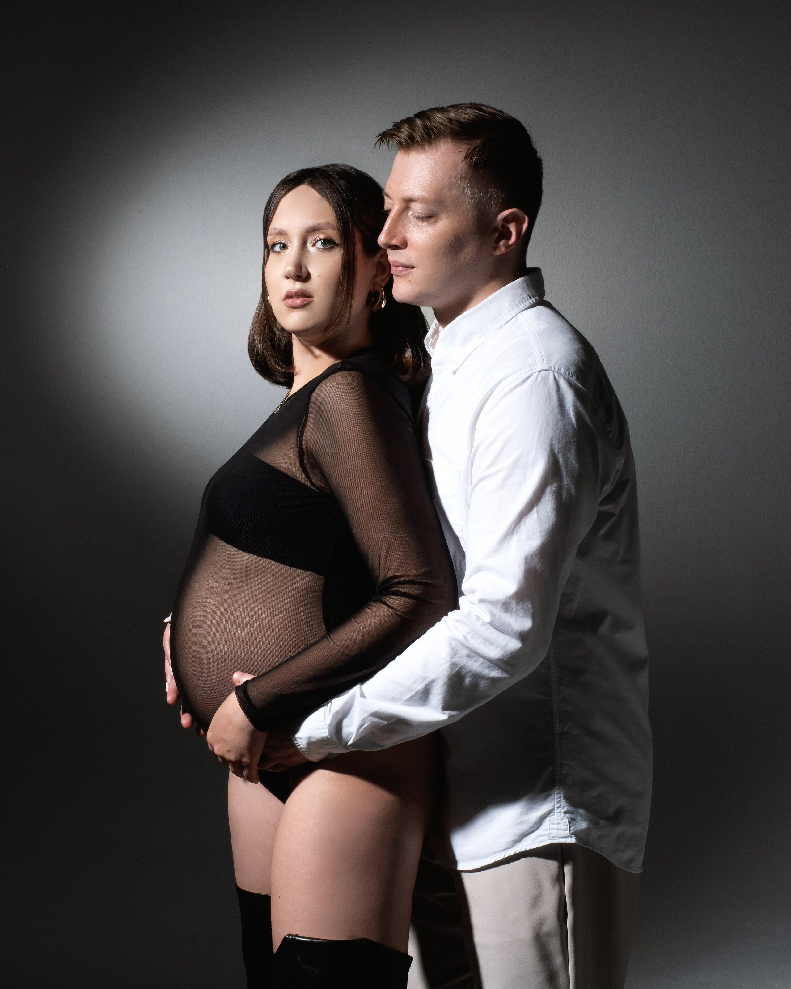 Парная съёмка беременности для танцора Алины и её мужа. Фотограф Кристина Берг