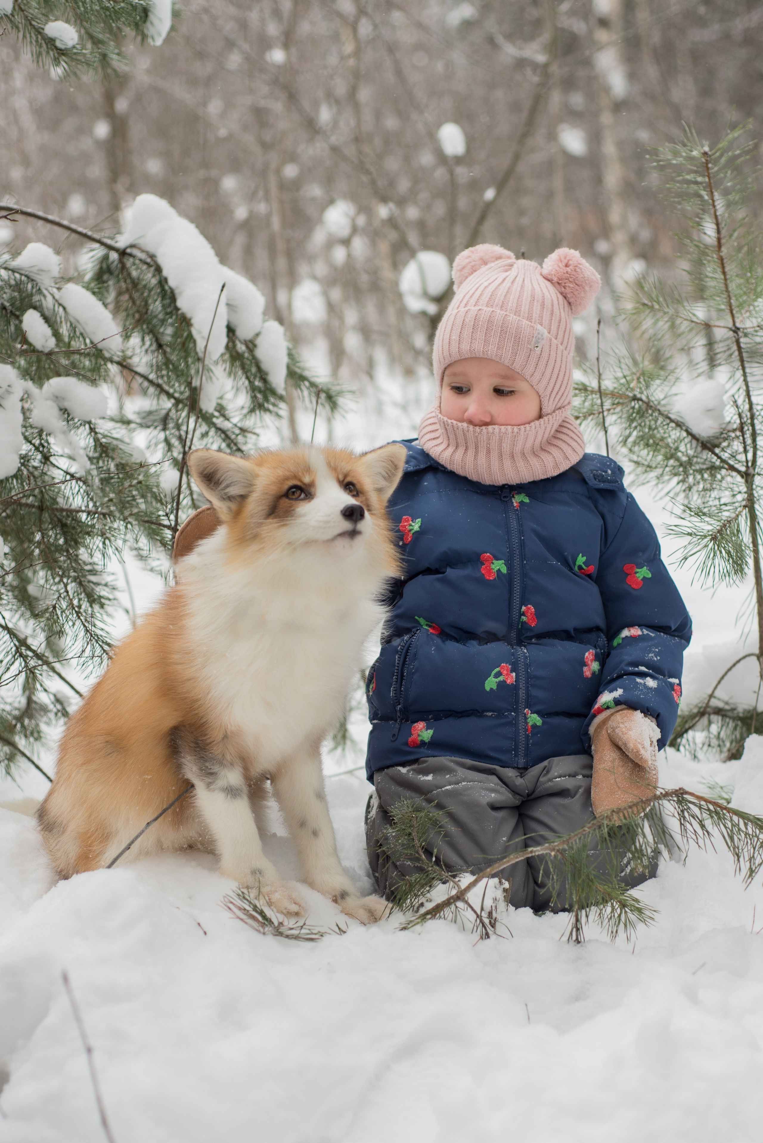 Дети и лис. Фотограф и дизайнер в Москве Екатерина Лобачева
