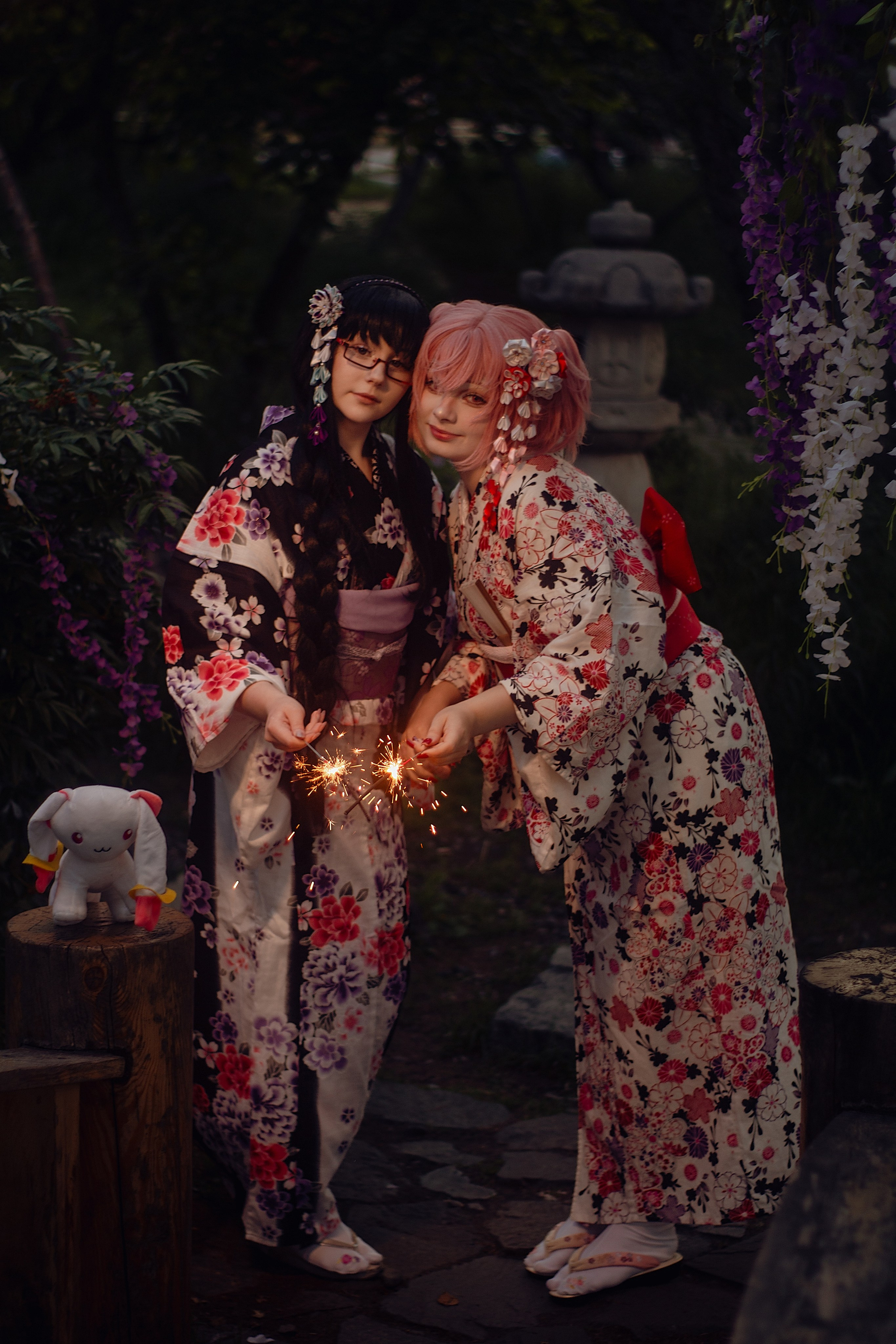 Madoka Kaname & Homura Akemi (Mahou Shojo Madoka Magica, Kimono AU), Магадан 2025. Фотограф NotSilver