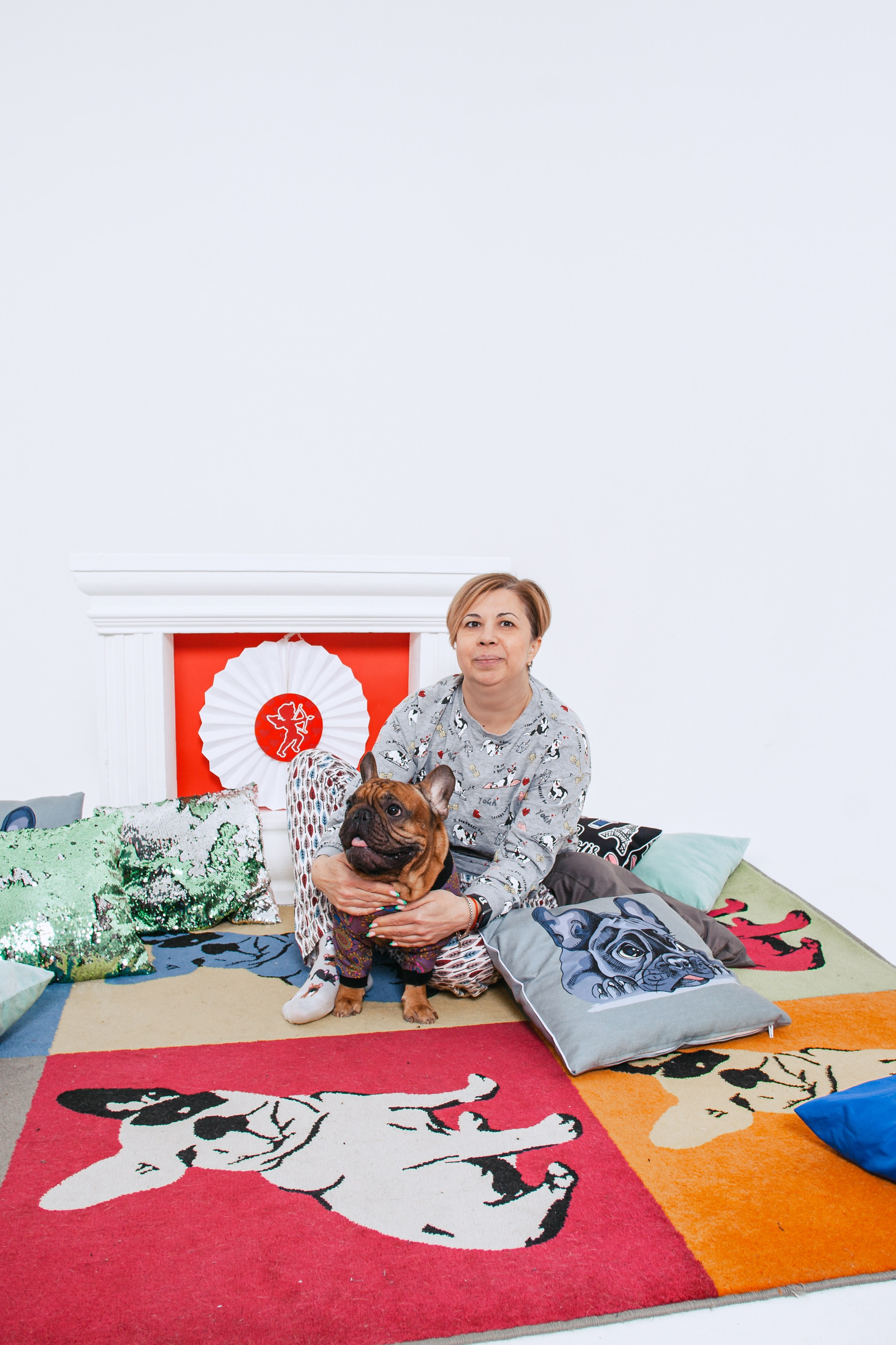 Пижамная вечеринка французских бульдогов и их хозяев. Фотограф-анималист Татьяна Степанова