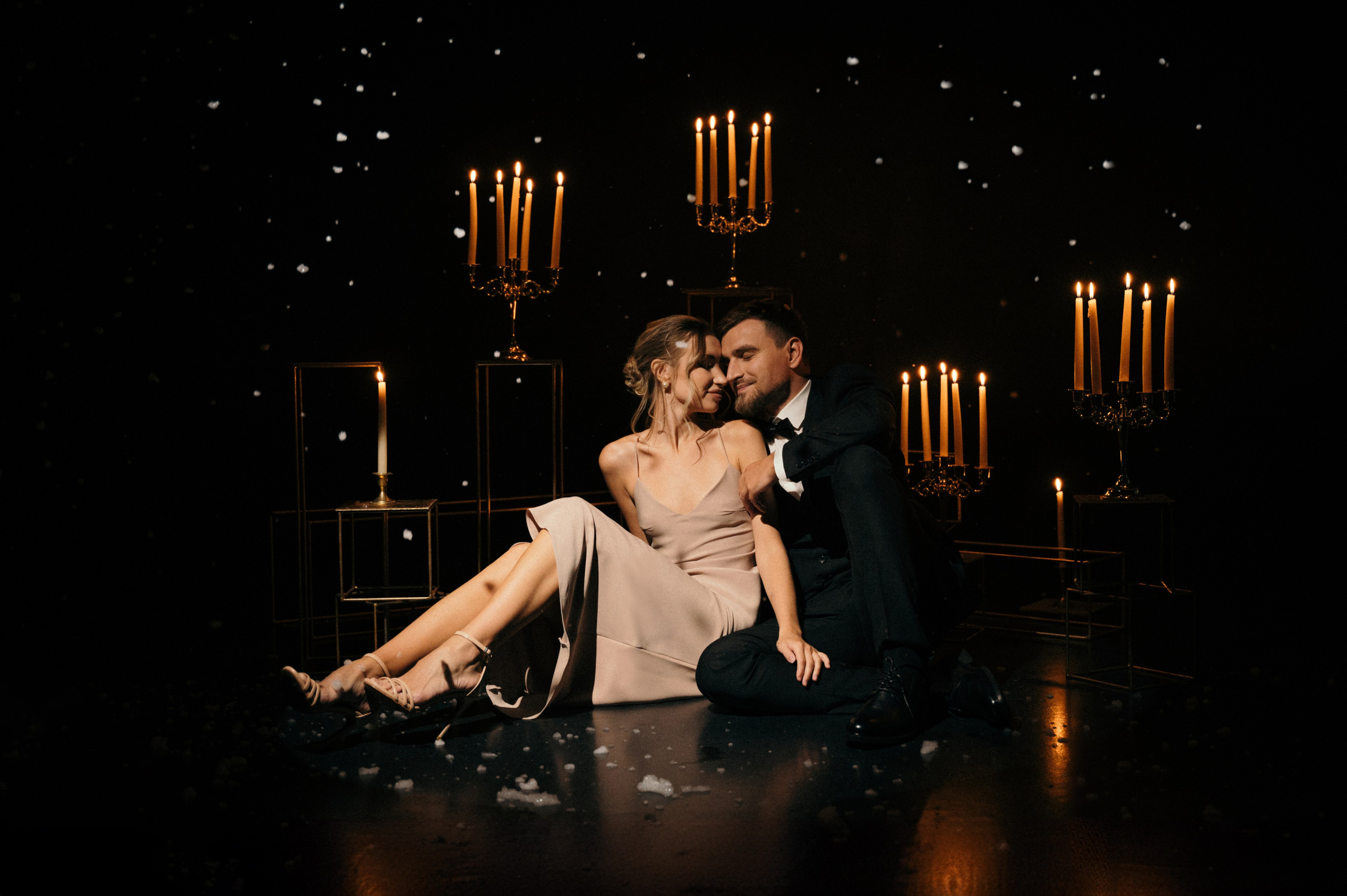 Снег. Свечи. Романтика. Свадебный фотограф Константинова Елена