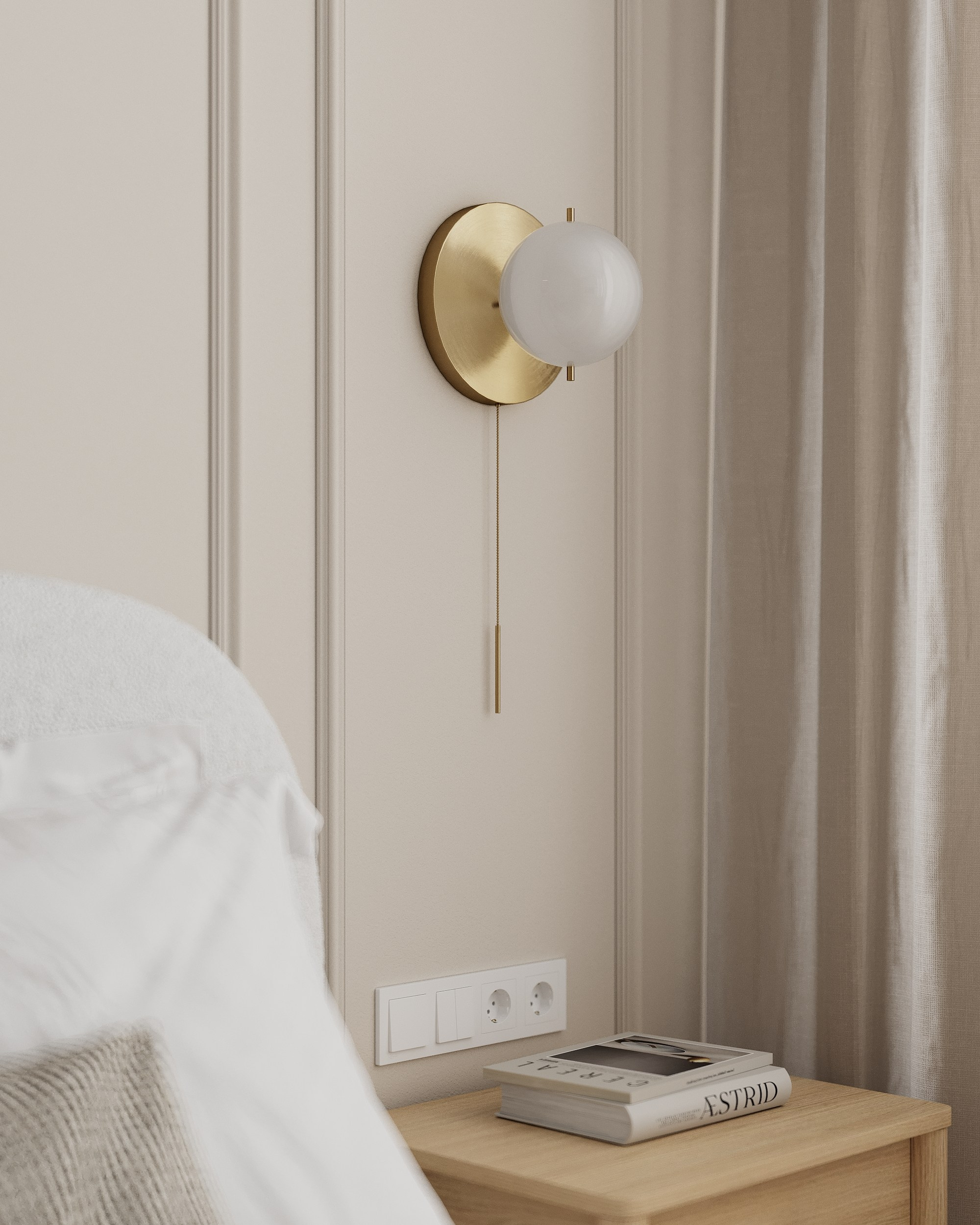 Квартира в бежевых тонах. Студия 3D визуализации