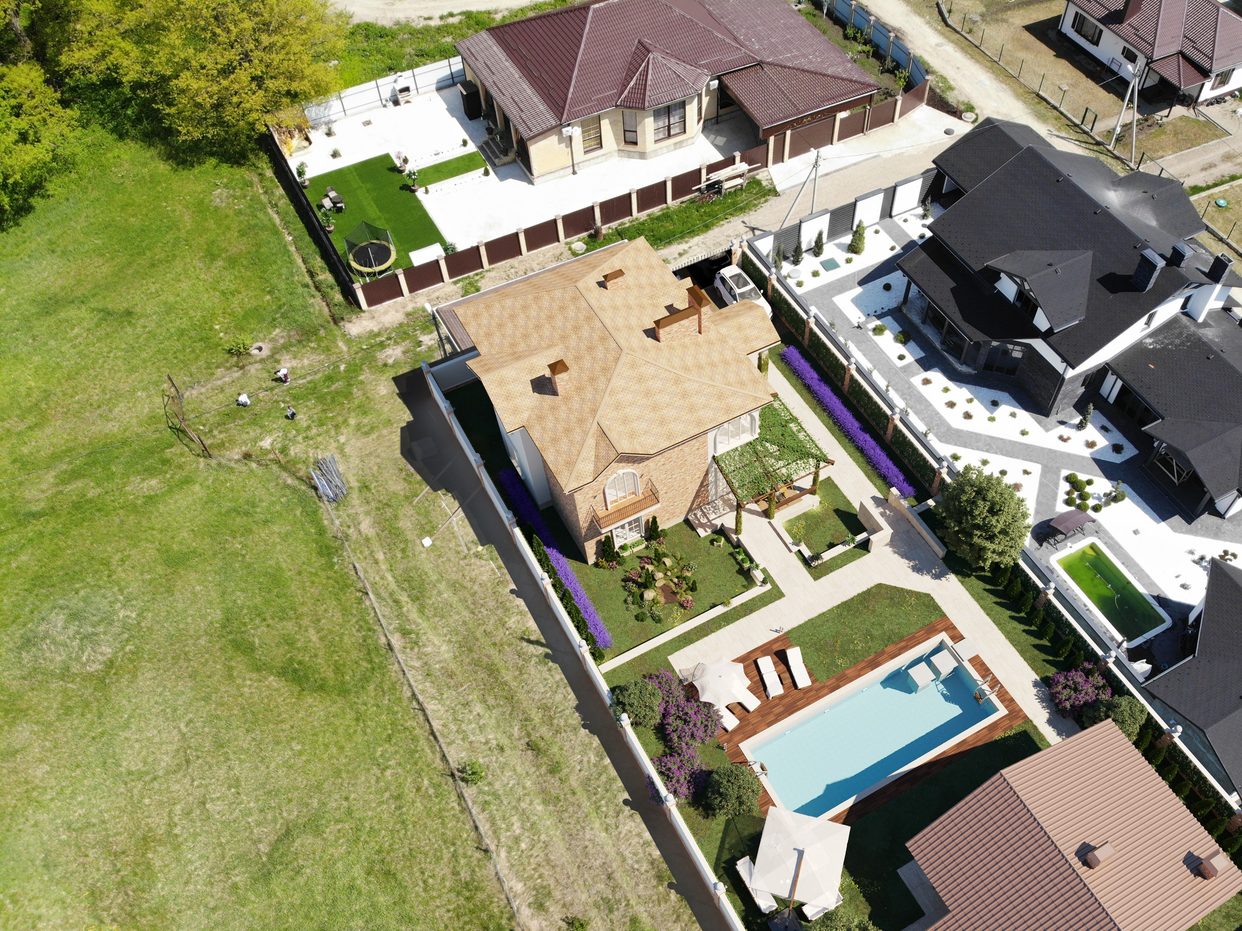 Cottage in Goryachy Klyuch. 3D INTERIOR AND ARCHITECTURE VISUALIZATION