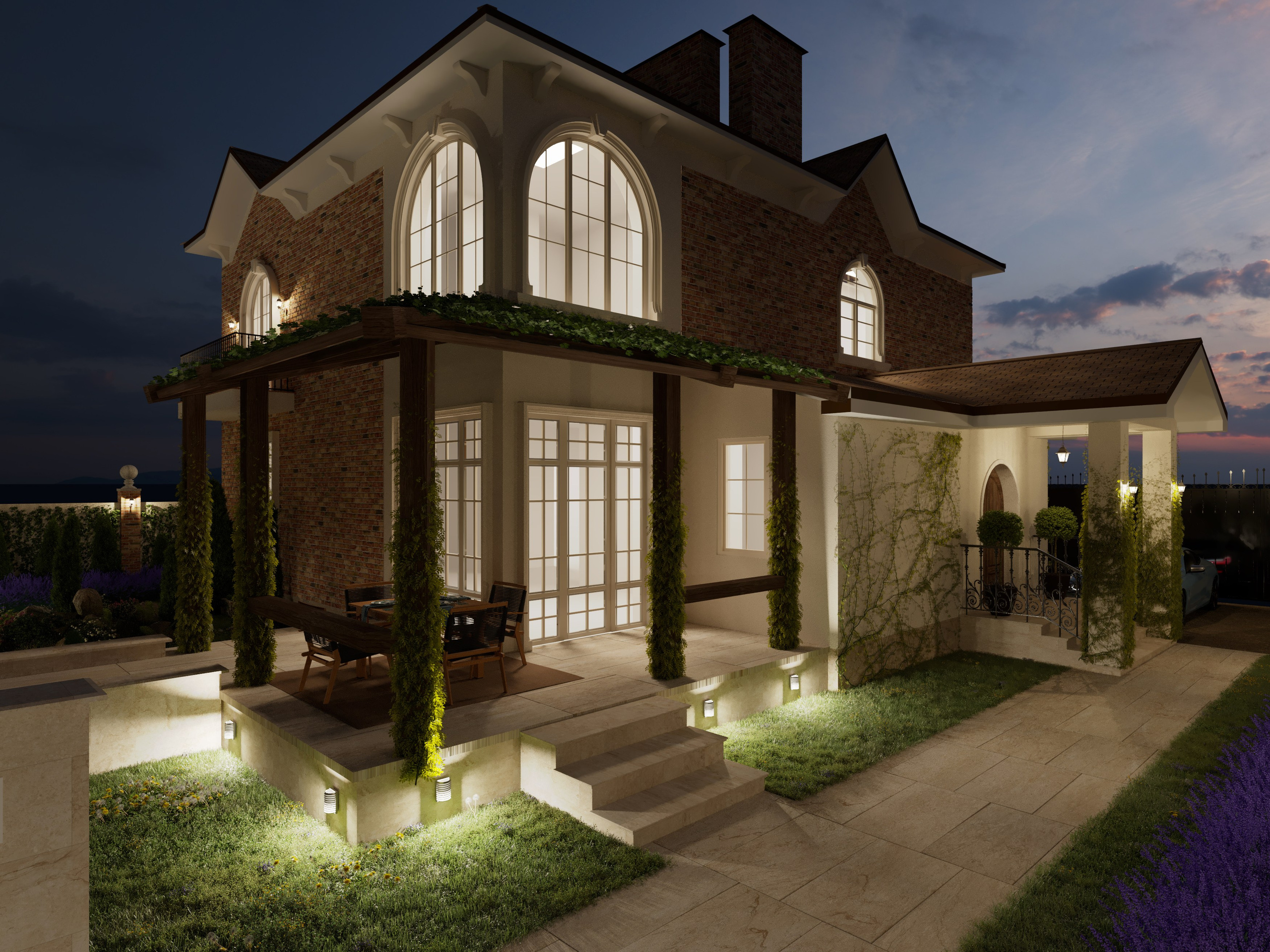 Cottage in Goryachy Klyuch. 3D INTERIOR AND ARCHITECTURE VISUALIZATION