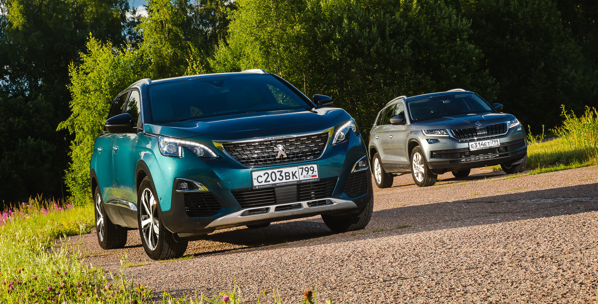 Peugeot 5008 & Skoda Kodiaq. Фотограф Дмитрий Питерский