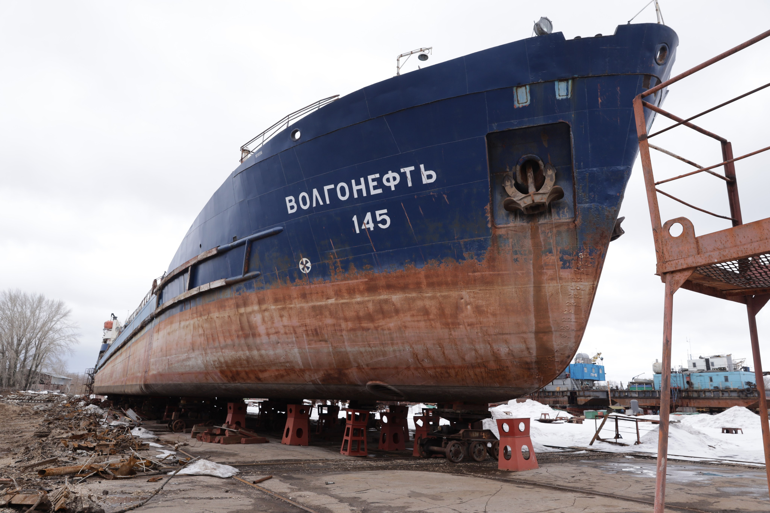 ЗАО нефтефлот Зимние фото + закаладка киля Судна. Фотограф в Самаре Максим Тырин