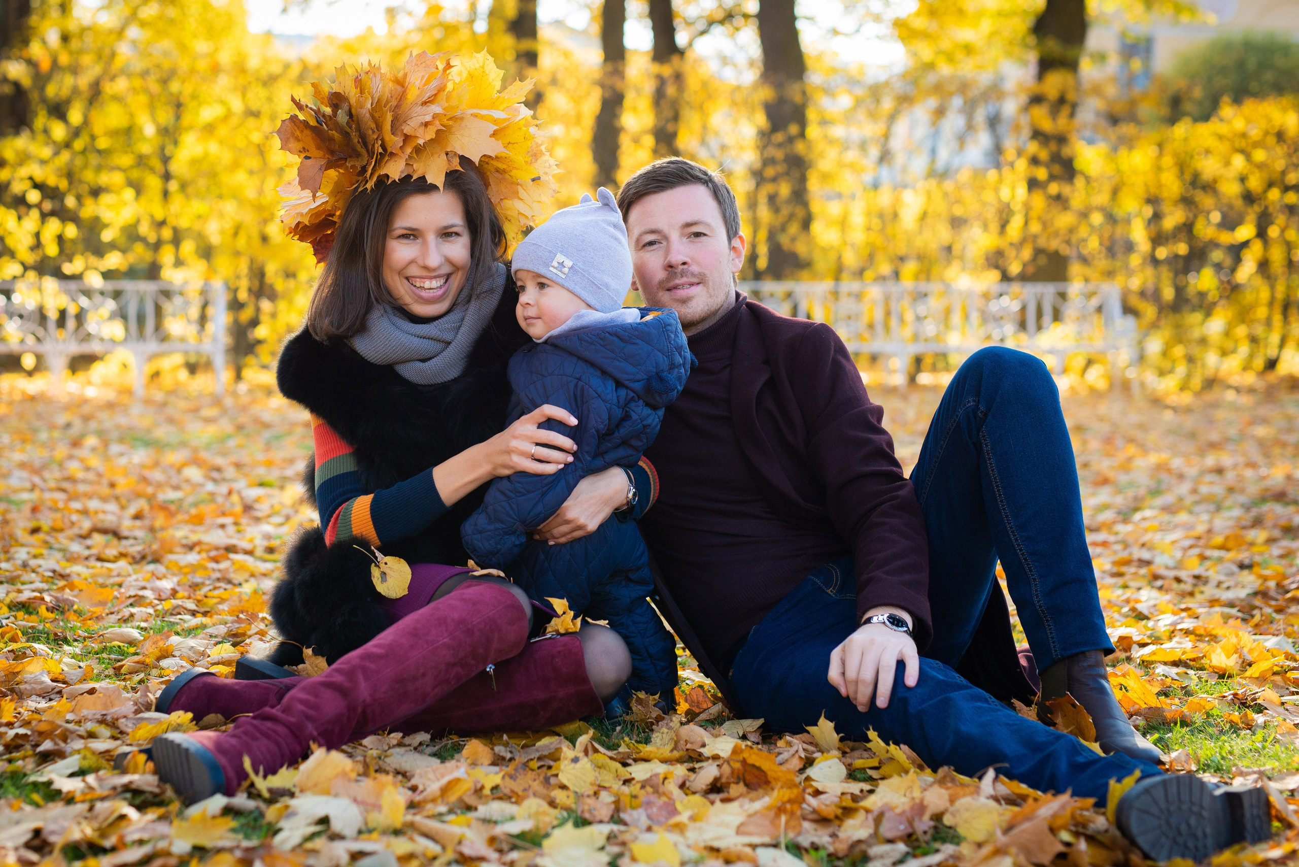 Егор, Валерия и Андрей осенняя прогулка. Портретный, семейный и свадебный фотограф в Санкт-Петербурге и в Пушкине Ширяев Денис