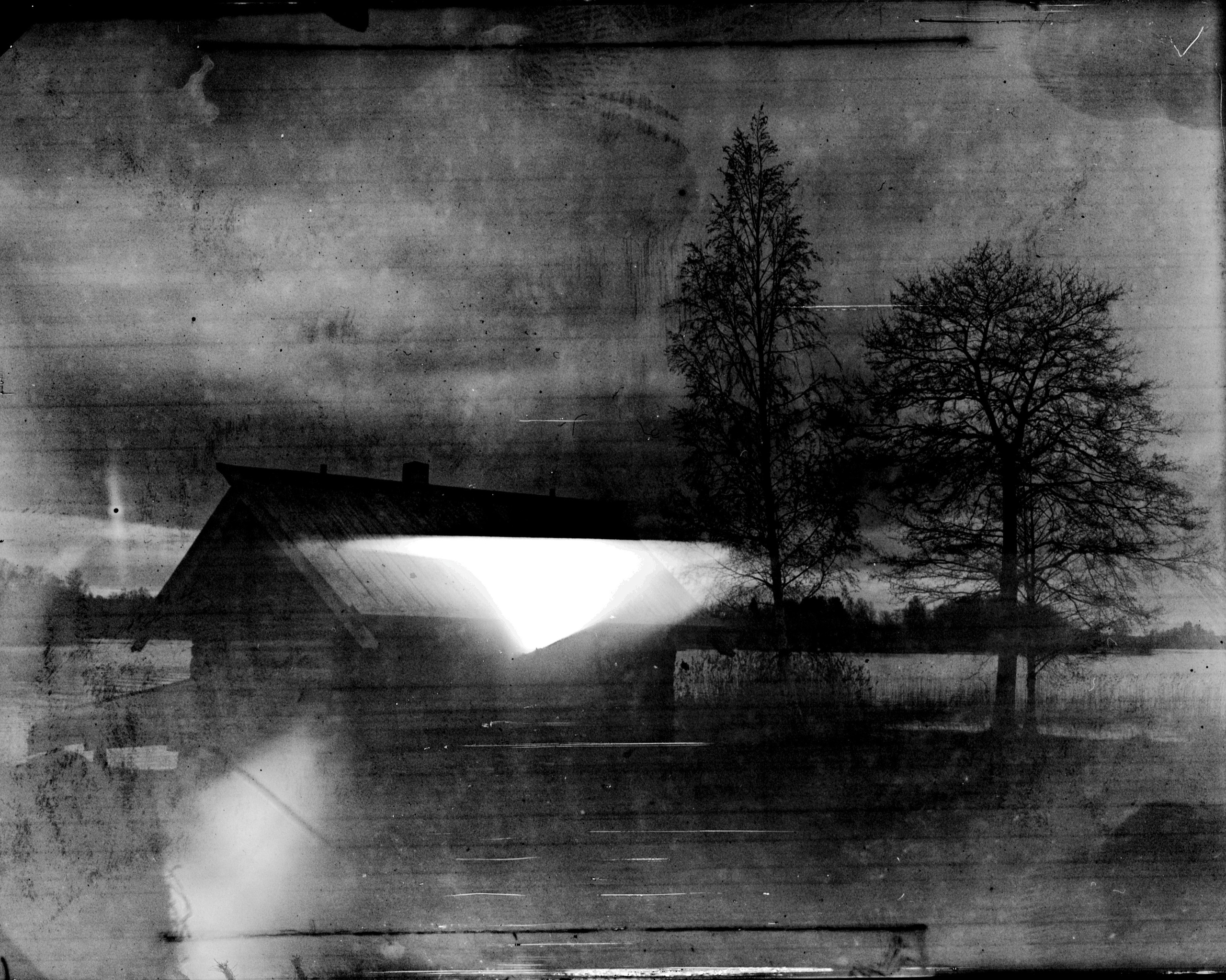 Glass plates. Darkroom aesthetics