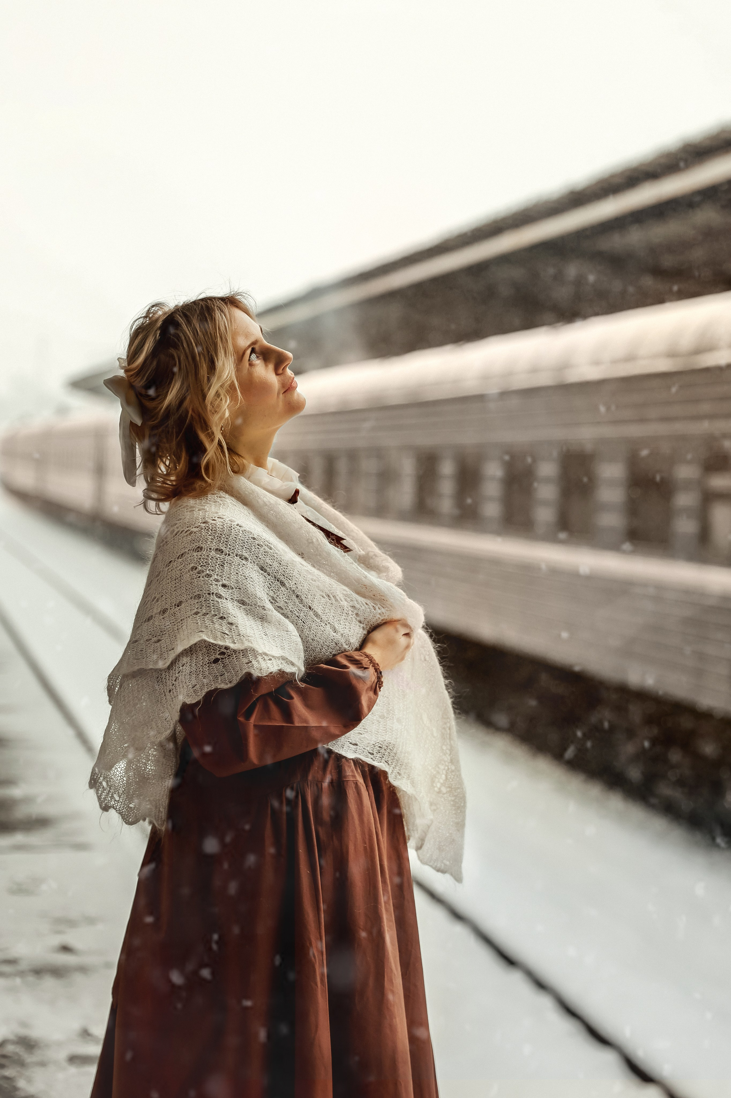 Ретро съемка на Витебском вокзале. Фотограф — Татьяна Кириллова, г. Санкт-Петербург