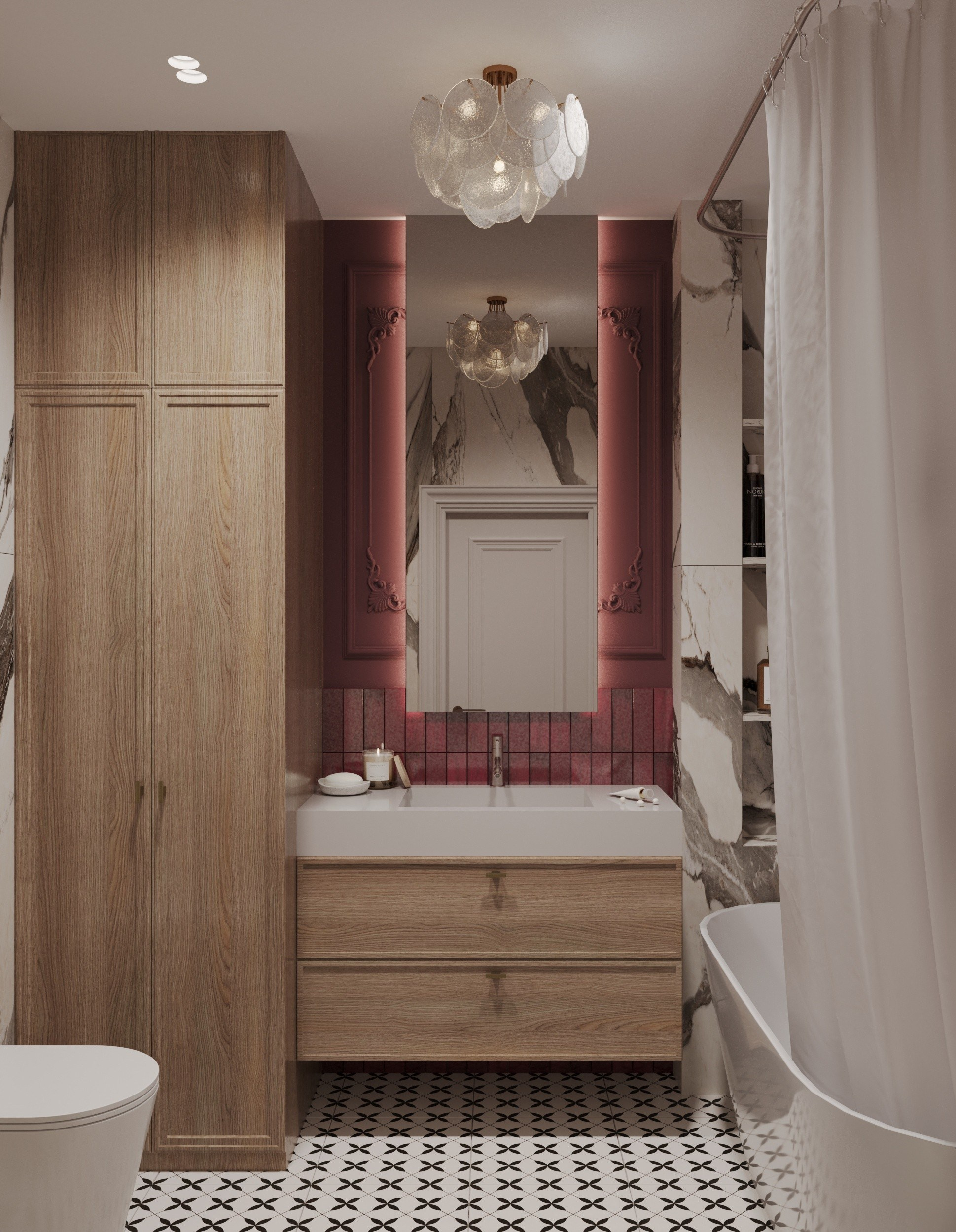 Дизайн-проект однокомнатной квартиры г. Санкт-Петербург. Дизайн интерьеров, 3D визуализации