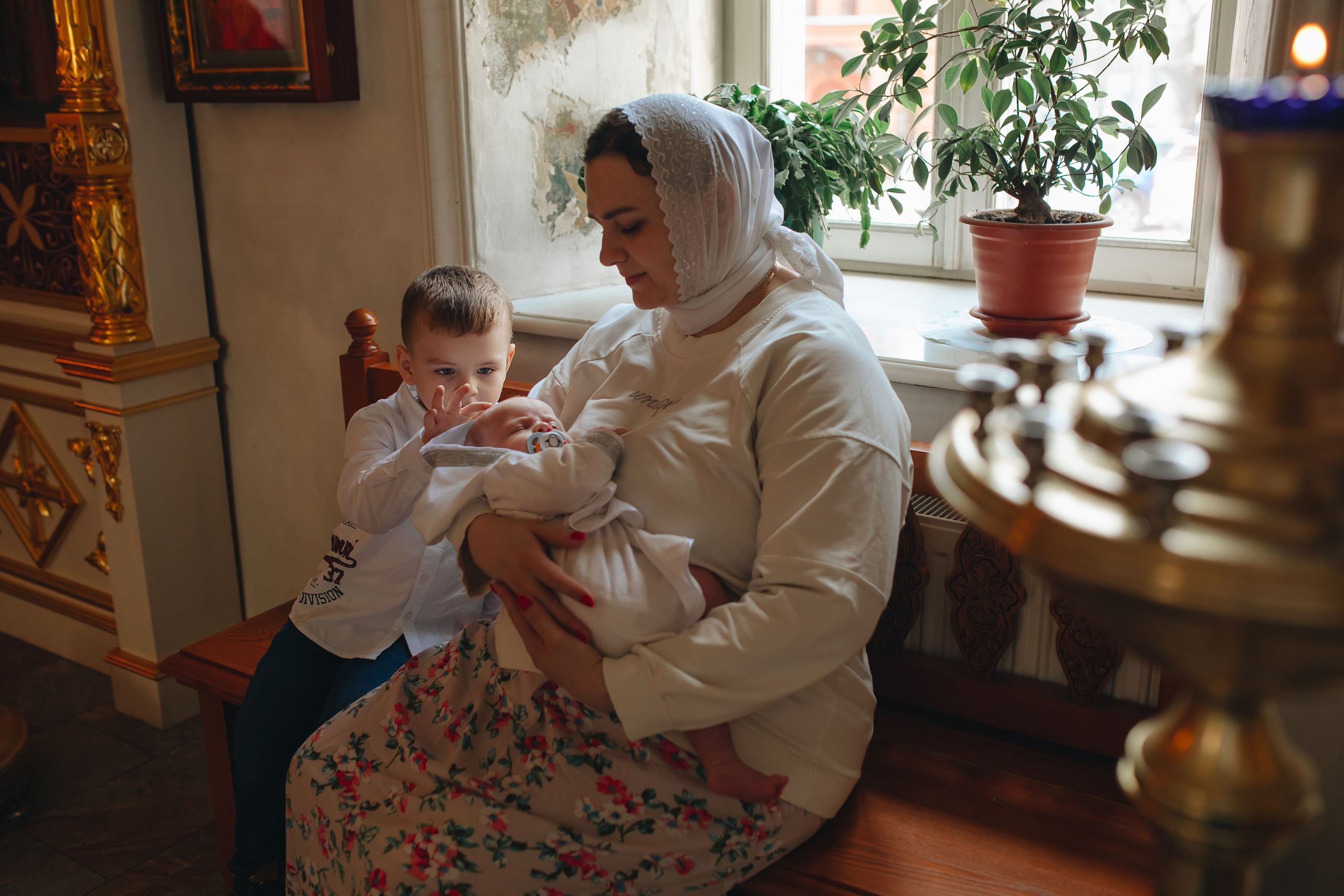 Крещение в светлом Храме. Семейный и детский фотограф в Москве Дорогова Екатерина