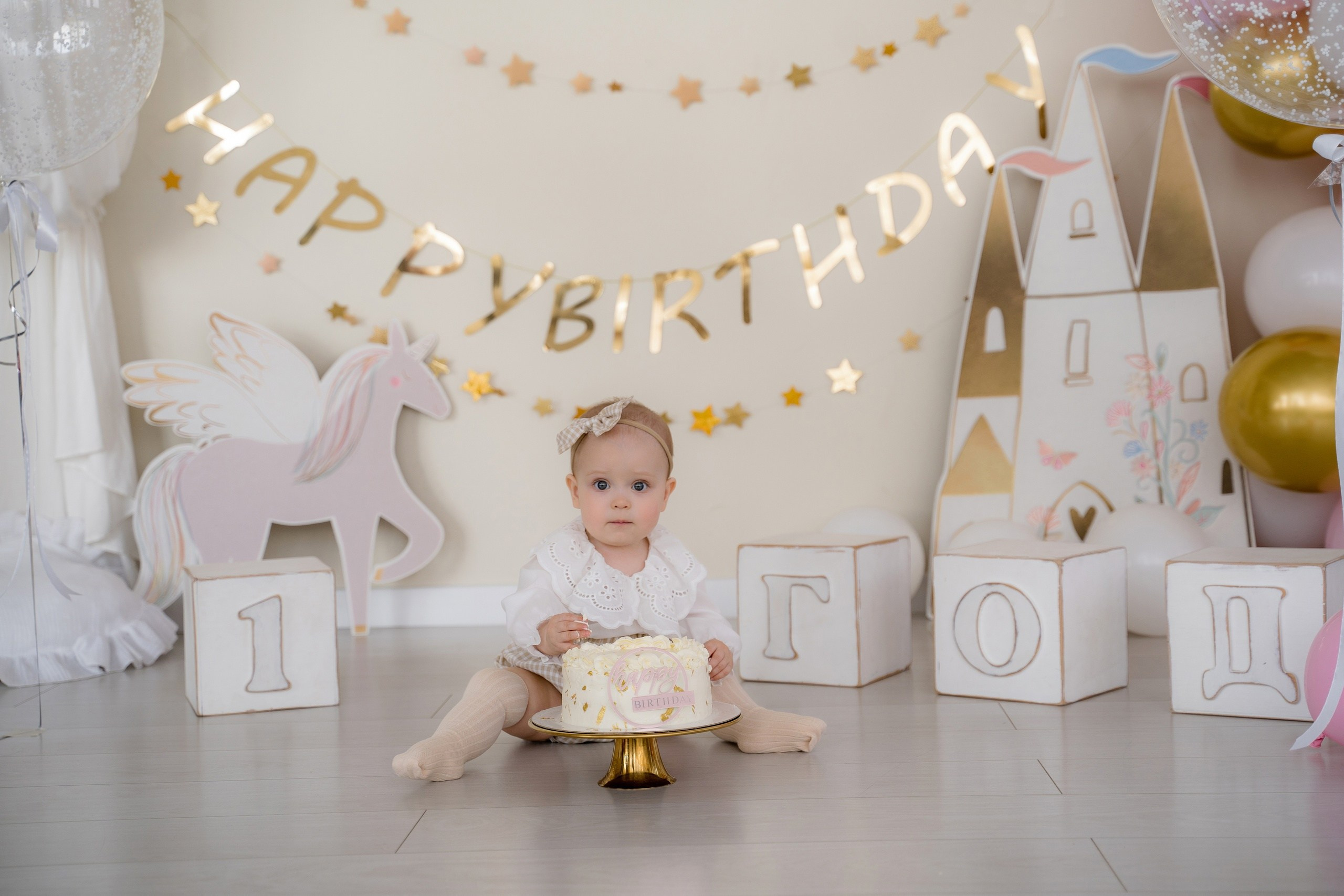 Cake smash фотозона розовая нежность. Фотостудия Малина в городе Улан-Удэ. Фотограф Ирина Жарникова