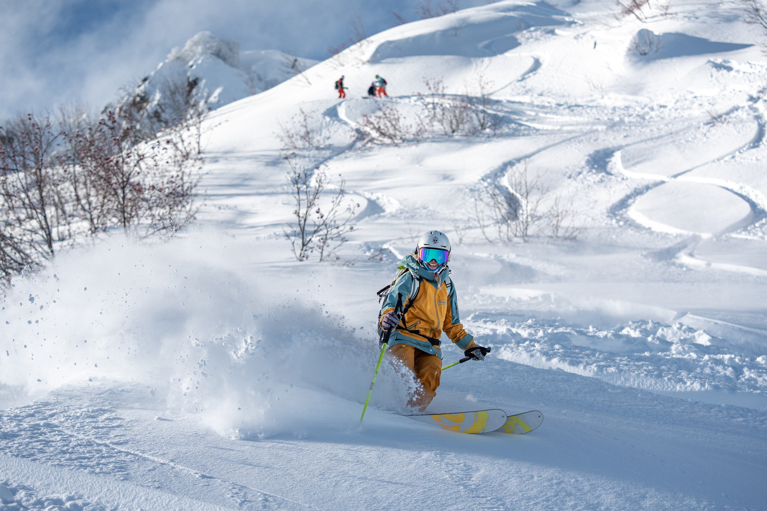 Внетрассовое катание в рамках фрирайд кэмпа с Еленой Ануфриковой. Репортажный фотограф в Красной Поляне и Сочи Павлюченко Екатерина